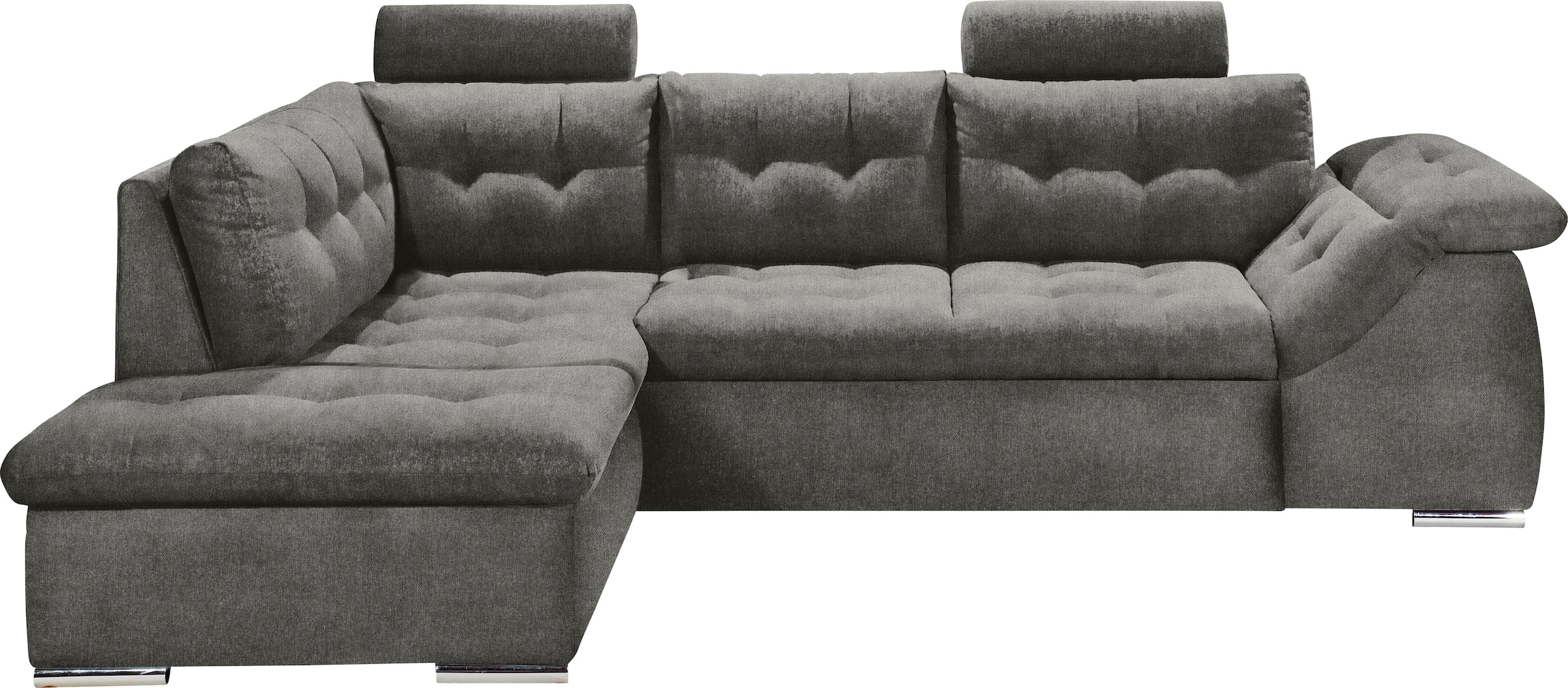 ED EXCITING DESIGN Ecksofa Oman, mit Bettfunktion, Bettkasten, Armteilverstellung und  Kopfstützen