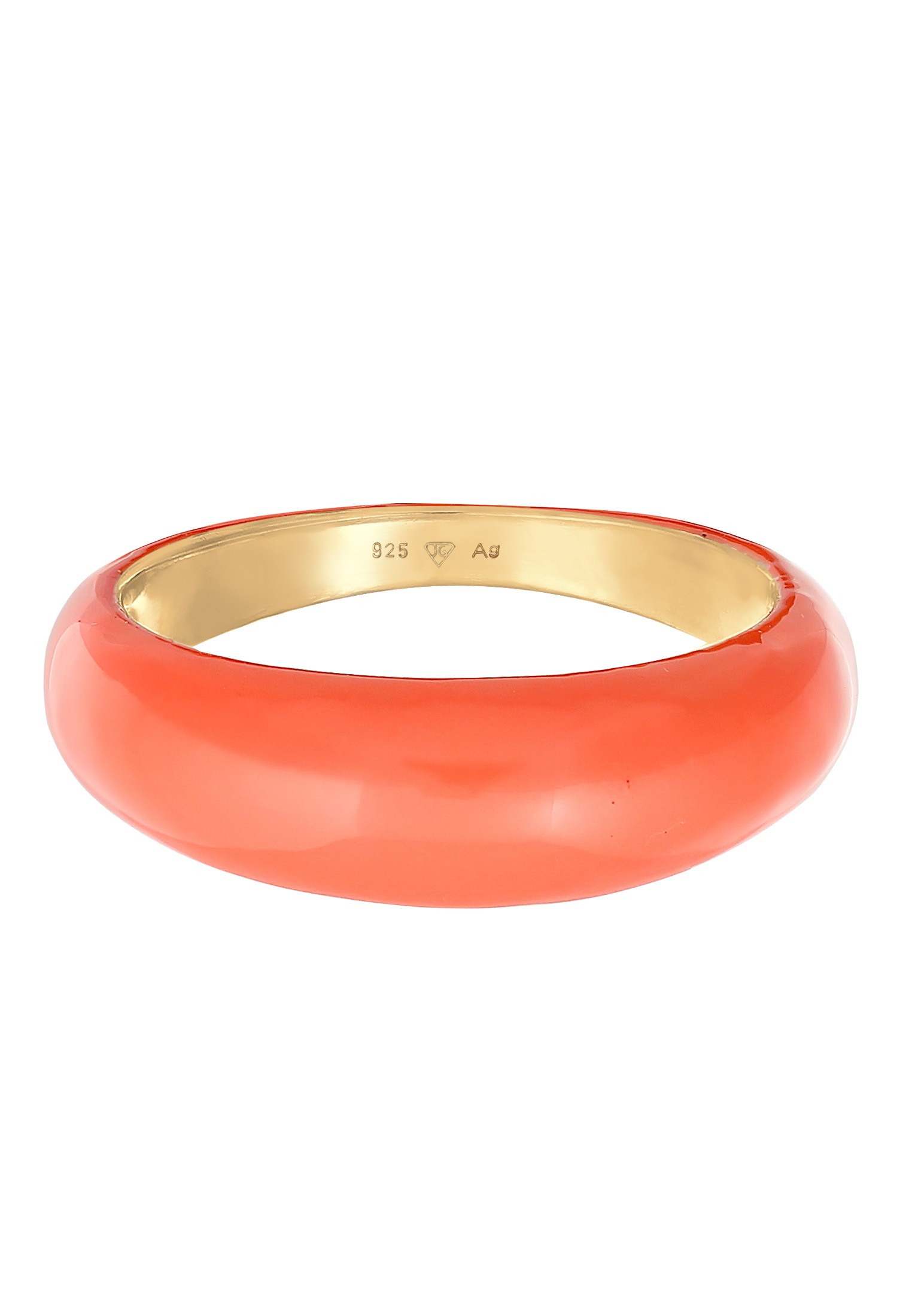 Elli Silberring »Ring Bandring Stapelring Emaille 925er Silber vergoldet«