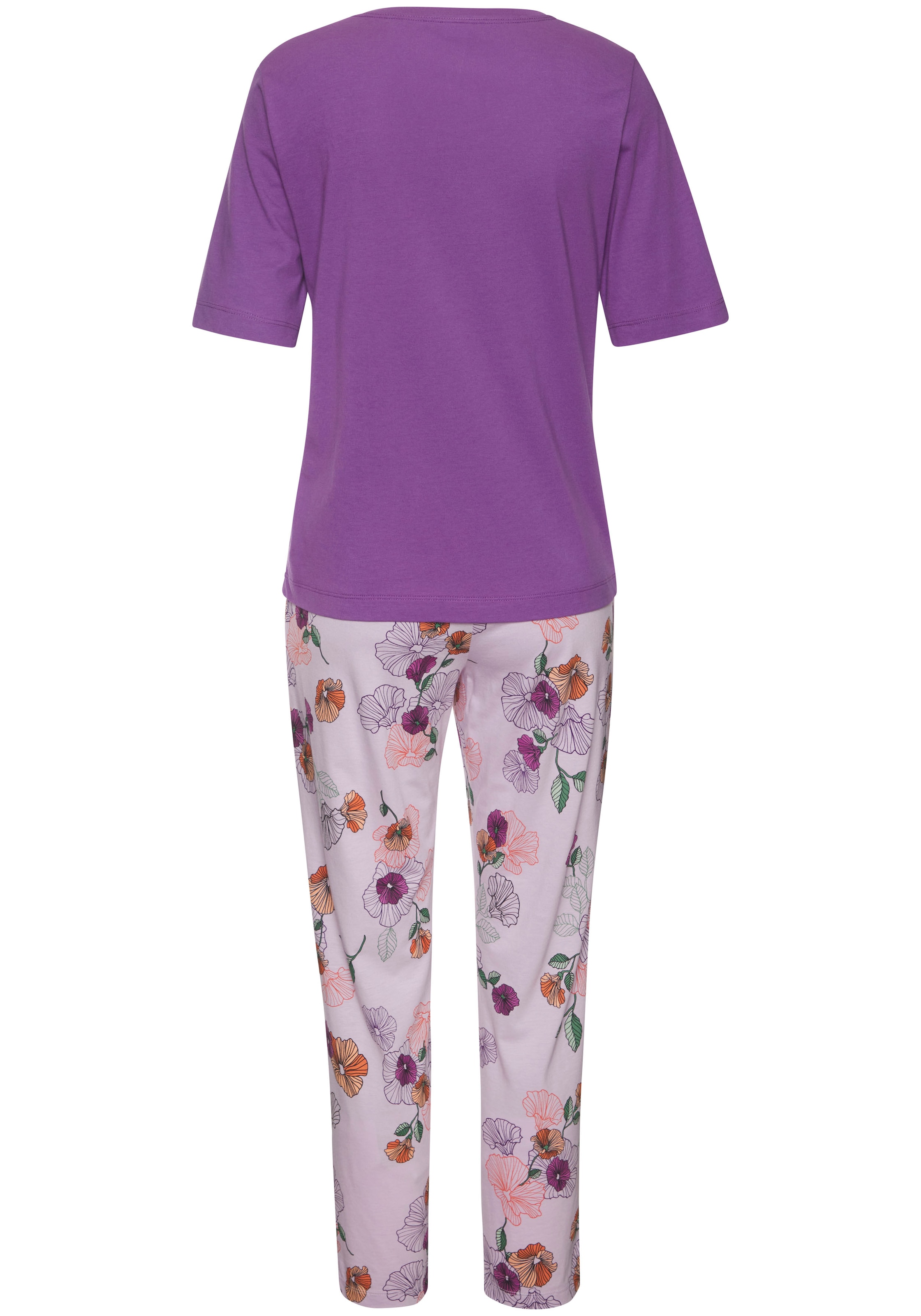 Vivance Dreams Pyjama 2-teilig, 2 tlg. mit Blumen-Druck