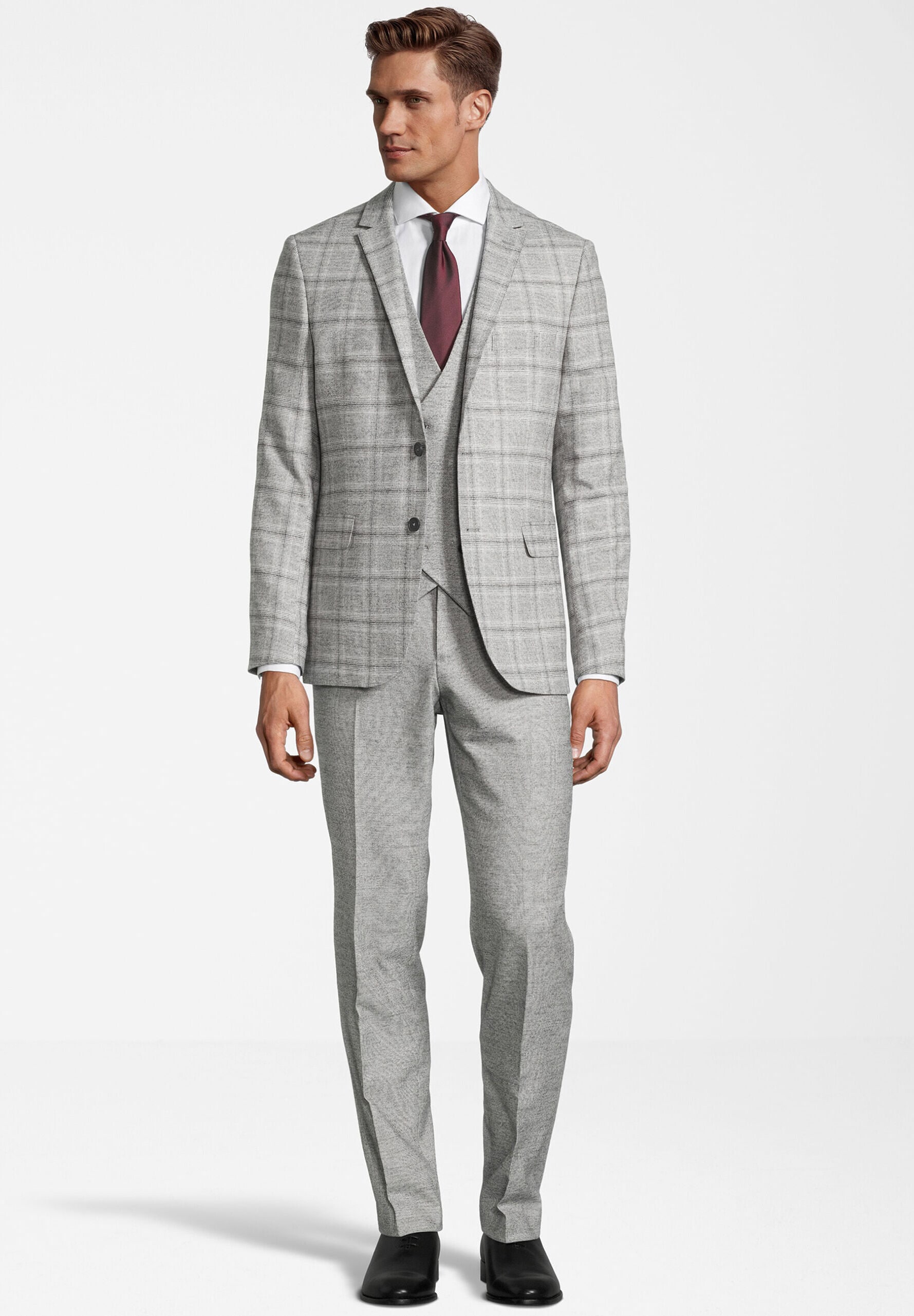 SteffenKlein Anzug 3-teilig »SteffenKlein Anzug« regular fit bestehend aus schmaler Hose und zweireihiger Weste
