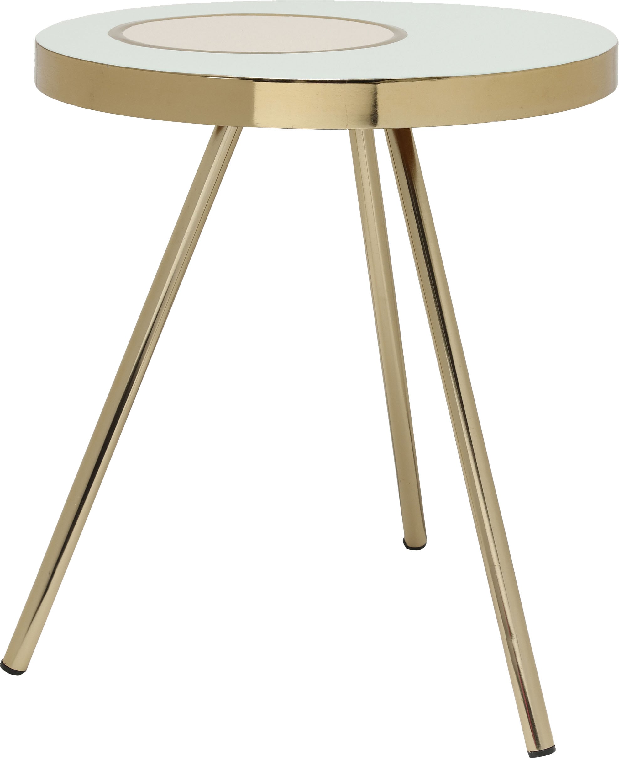 Kayoom Beistelltisch »Morrison 2025, Beistelltisch aus Eisen« 1 Stk. tlg. Handarbeit, lackierter Tisch mit Metalleffekten, auf 3-Beinen