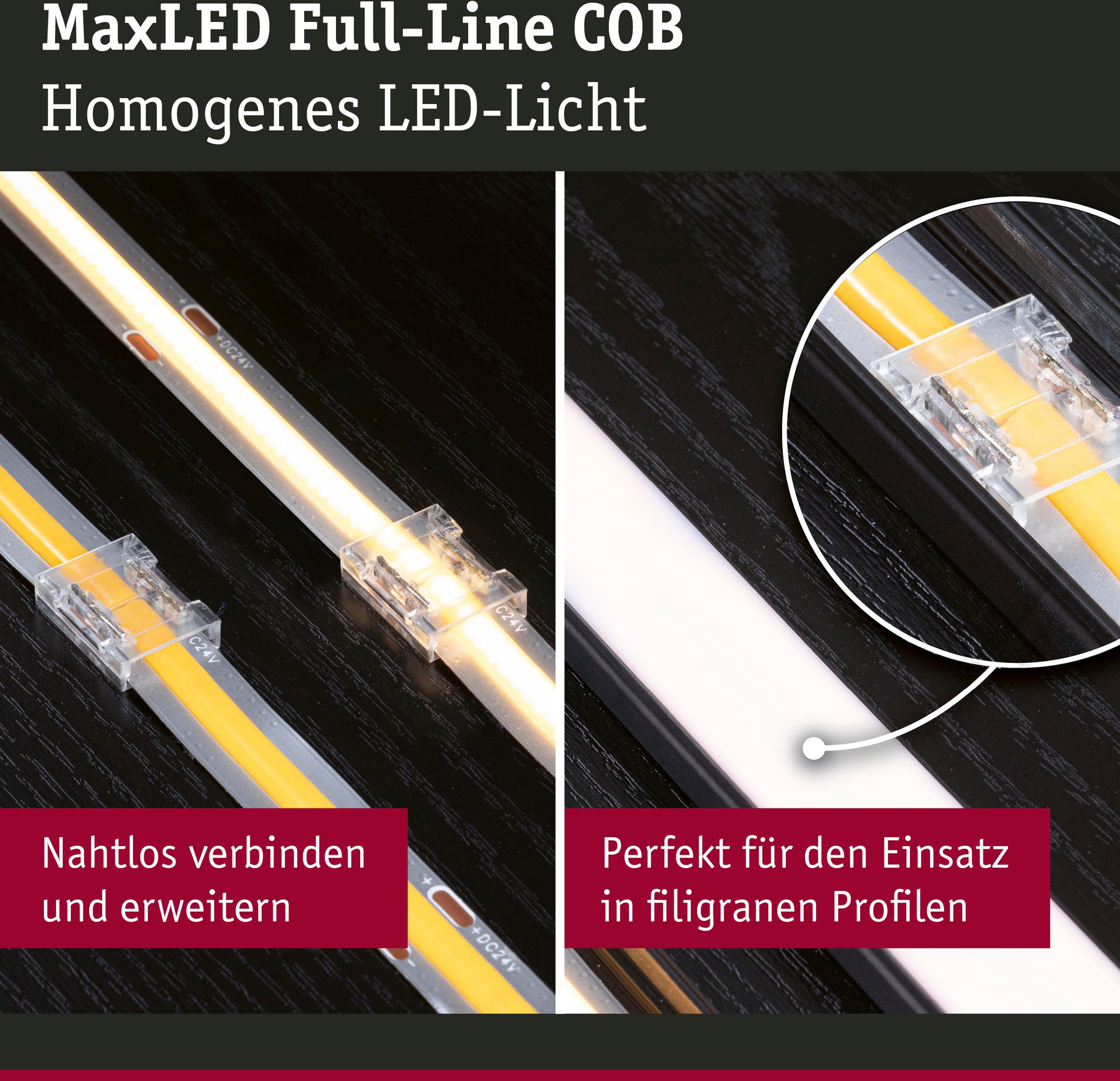 Paulmann LED-Streifen »MaxLED 1000 Connector Set Full-Line COB 2er-Set 133m«