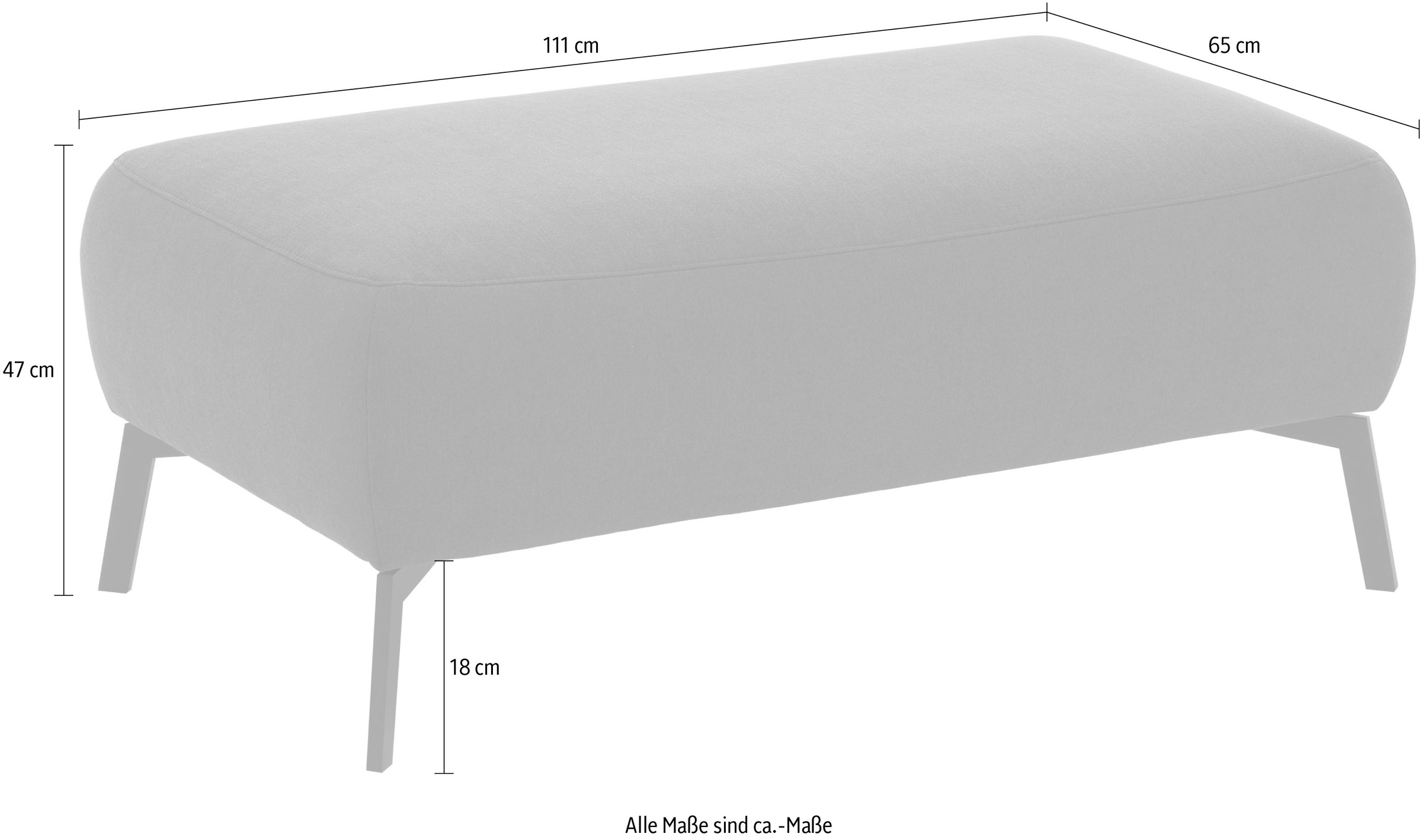 INOSIGN Polsterhocker »Bellini«, passend zur Serie "Bellini", Easy Care-Bezug mit Wasser reinigbar