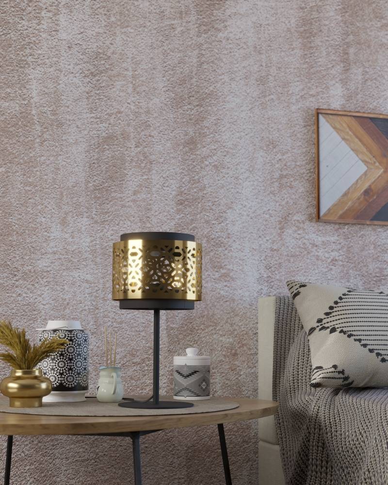 EGLO Tischleuchte »SANDBACH Tischlampe, Stahl, E27, IP20, Vintage, Nachttischlampe, Lampe« E27 1 Stk. Tischleuchte, H45 x Ø24 cm, schwarz, messing, 1X40W exkl.