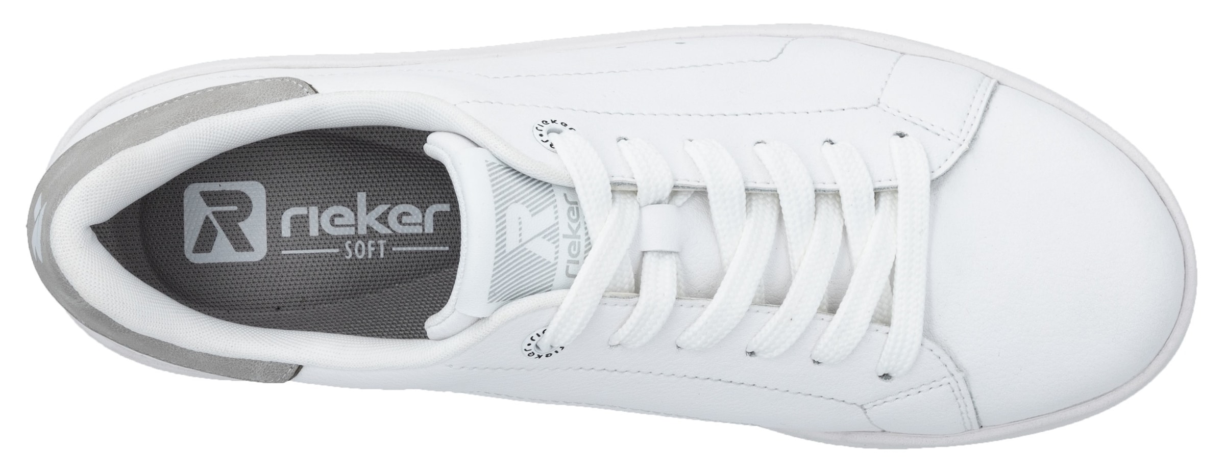 RIEKER Sport Sneaker  in monochromer Optik, Freizeitschuh, Halbschuh, Schnürschuh
