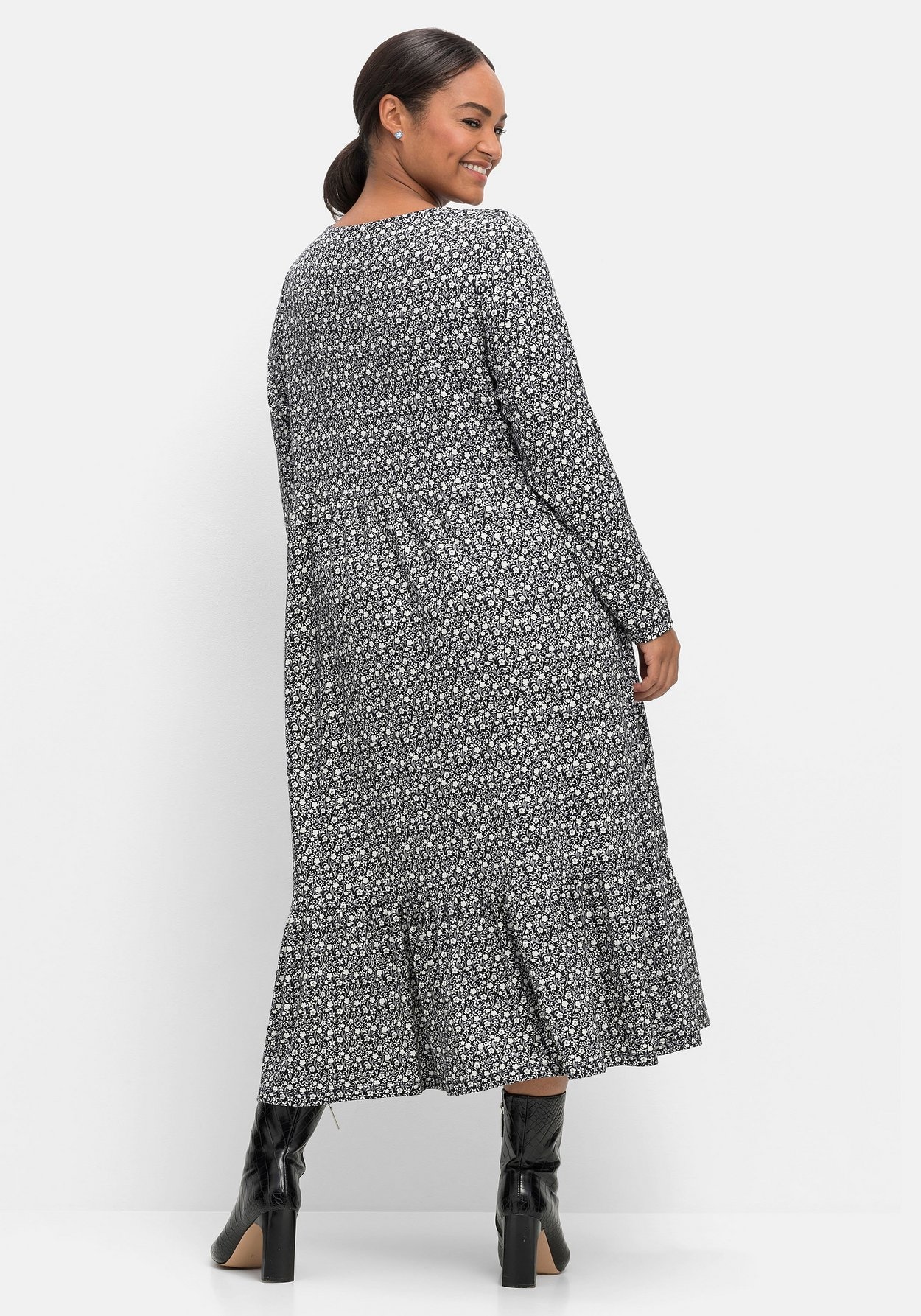 Sheego Shirtkleid »Shirtkleid mit Blumendruck, legere Form«, mit Blumendruck, legere Form