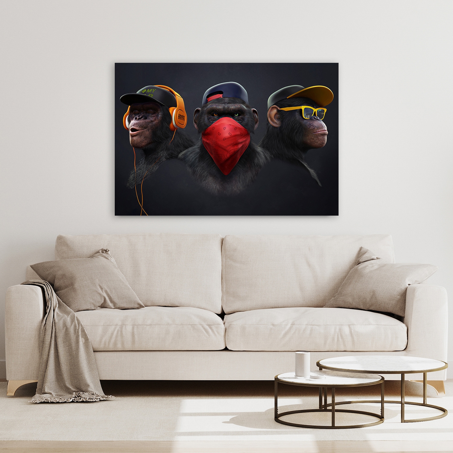 Affengeilebilder Leinwandbild »Affengeil by Juliano de Araujo auf Keilrahmen gespannt« 1 Stk. tlg. Kunstdruck Wandbild Bild in verschiedenen Formaten