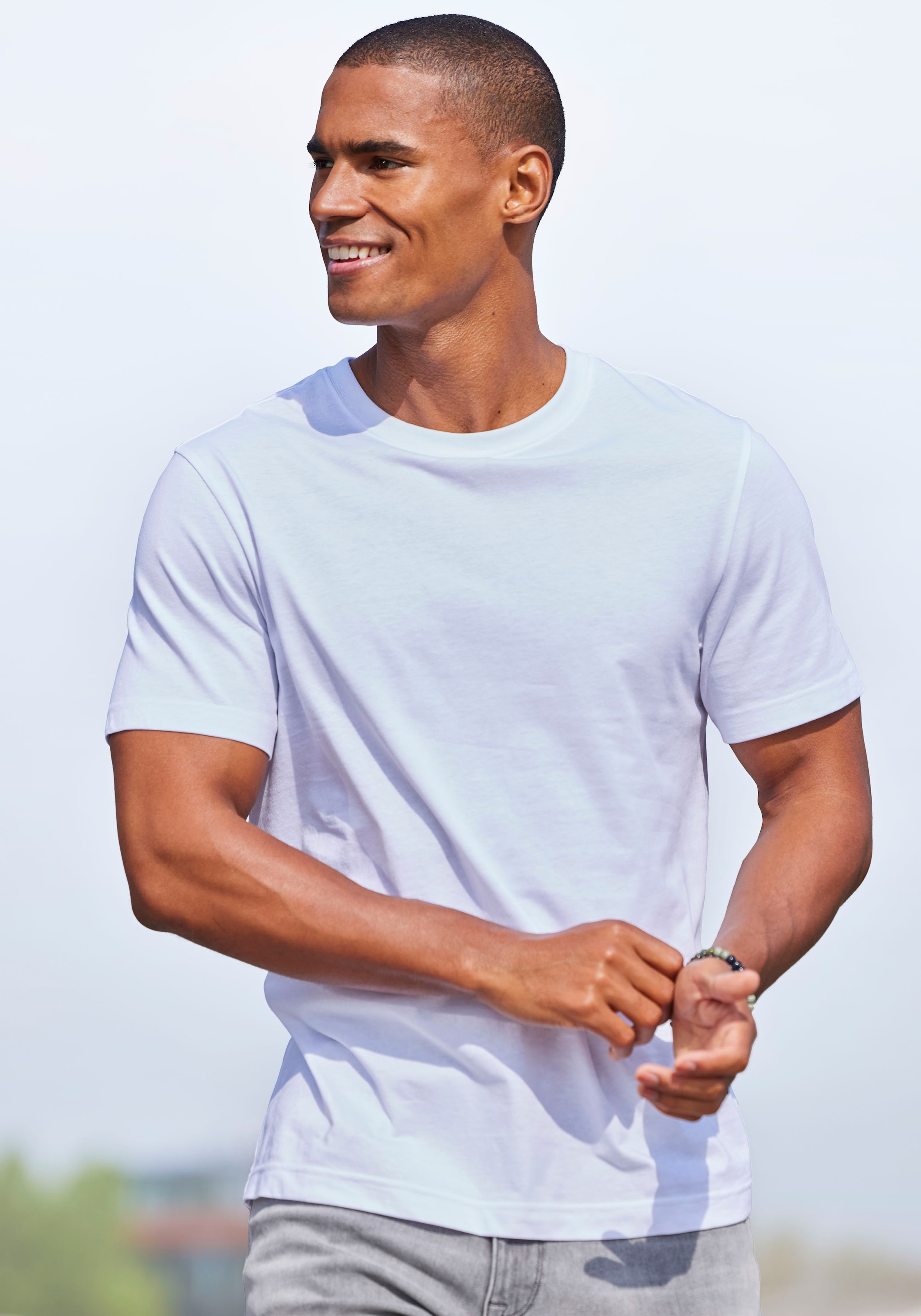 AUTHENTIC LE JOGGER T-Shirt, (Packung, 2), Freizeitshirt aus 100% Baumwolle