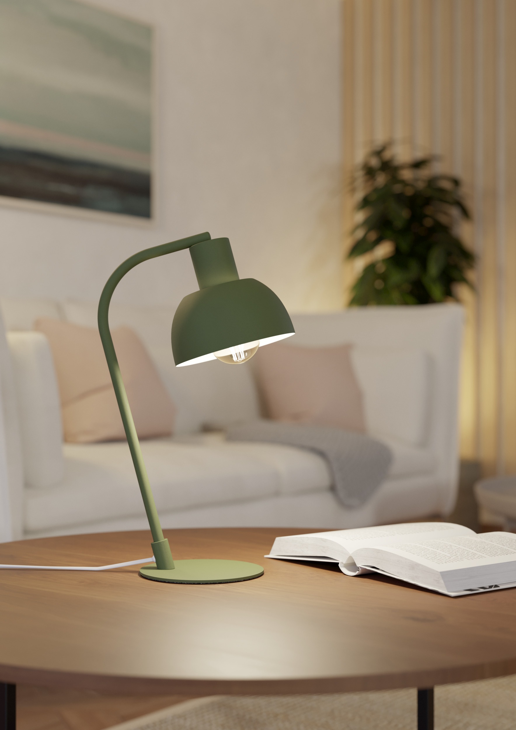 EGLO LED Tischleuchte »CAZALILLA« E27 1 Stk. Tischlampe Skandinavisch, Retro Tischleuchte, Leselampe, E27 Fassung
