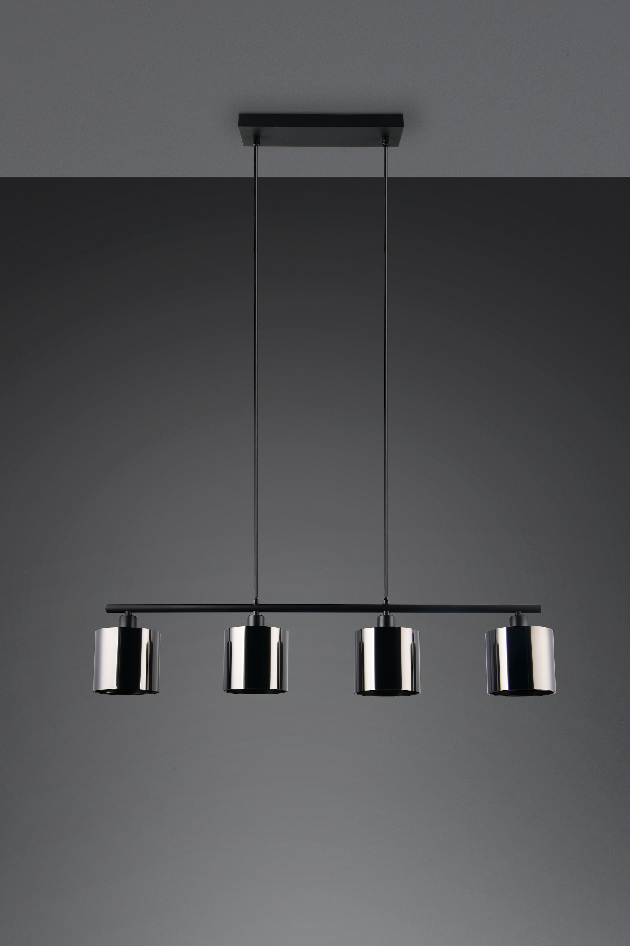 REALITY Leuchten Pendelleuchte »JASON, ohne Leuchtmittel Hängelampe Esstisch 4-flammig, 4xE14 max 10W« E14 1 Stk. warmweiß - kaltweiß höhenverstellbar max 150cm, mit semi-transparenten Kunststoff-Schirmen