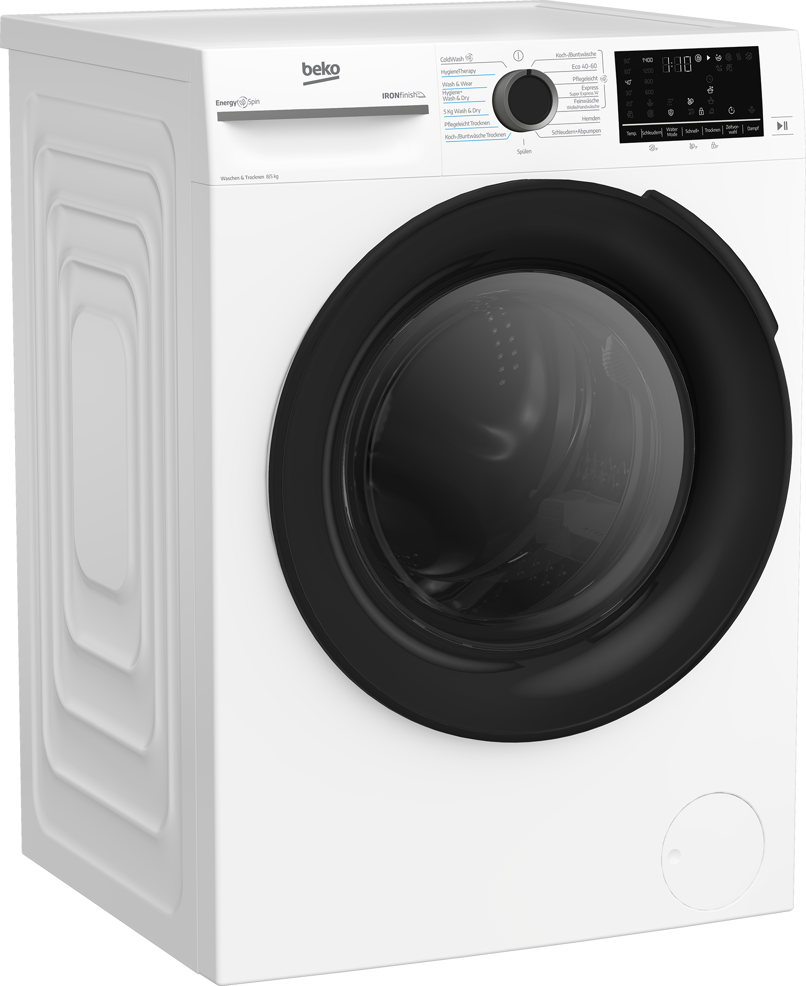 BEKO Waschtrockner »BM3DT4844W1« 8 kg /5 kg 75 dB(A) Waschen & Trocknen in einem: 8 kg / 5 kg, Dampffunktion