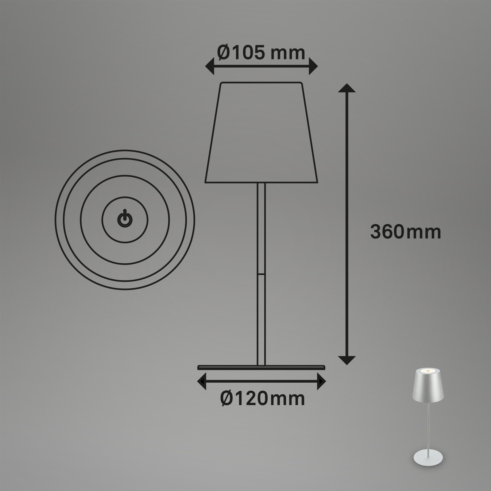 Briloner Leuchten LED Außen-Tischleuchte »Coloris«