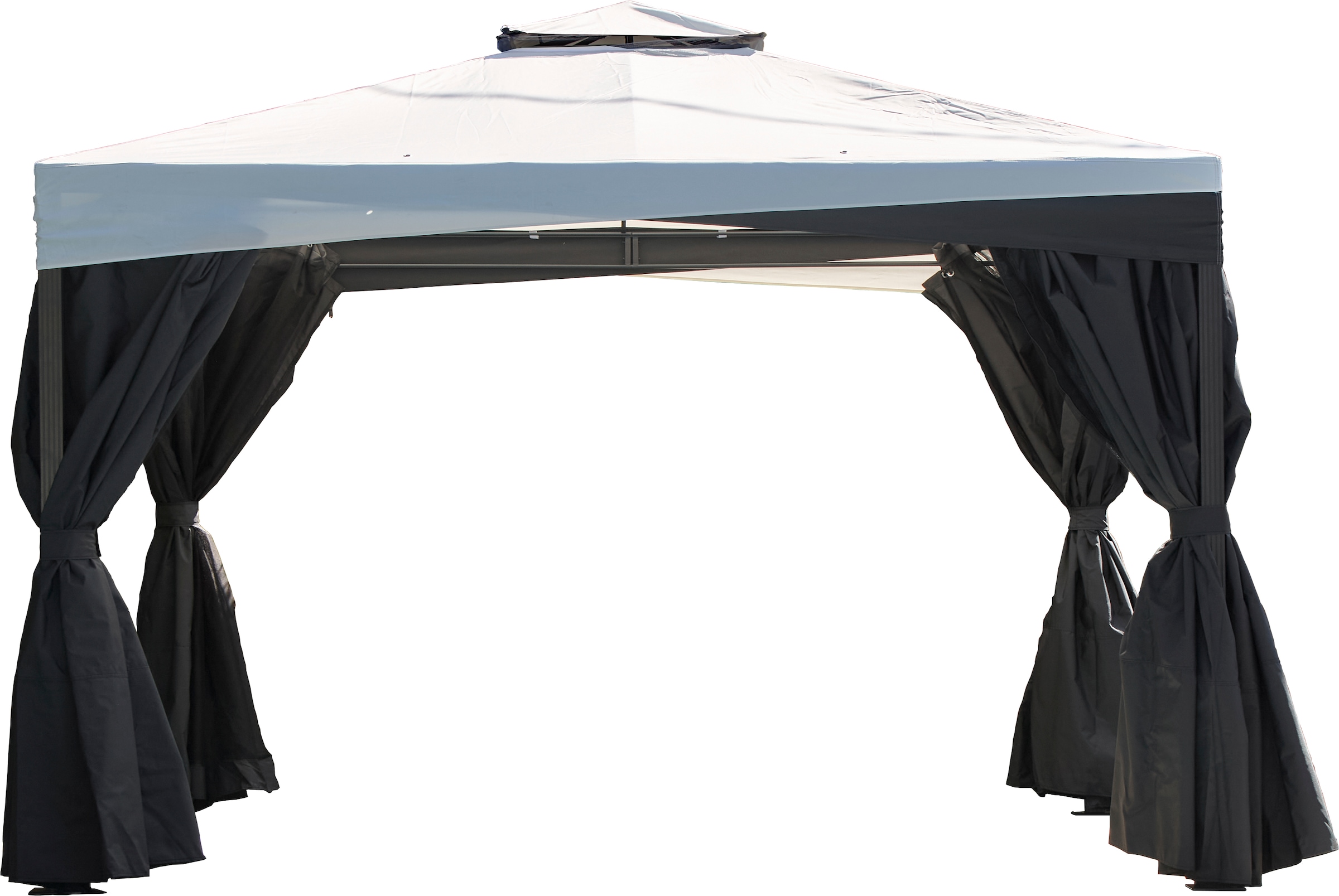 Sojag Pavillon »Malta 1014 Schwarz« 305x430x271cm, massive Konstruktion aus Aluminium