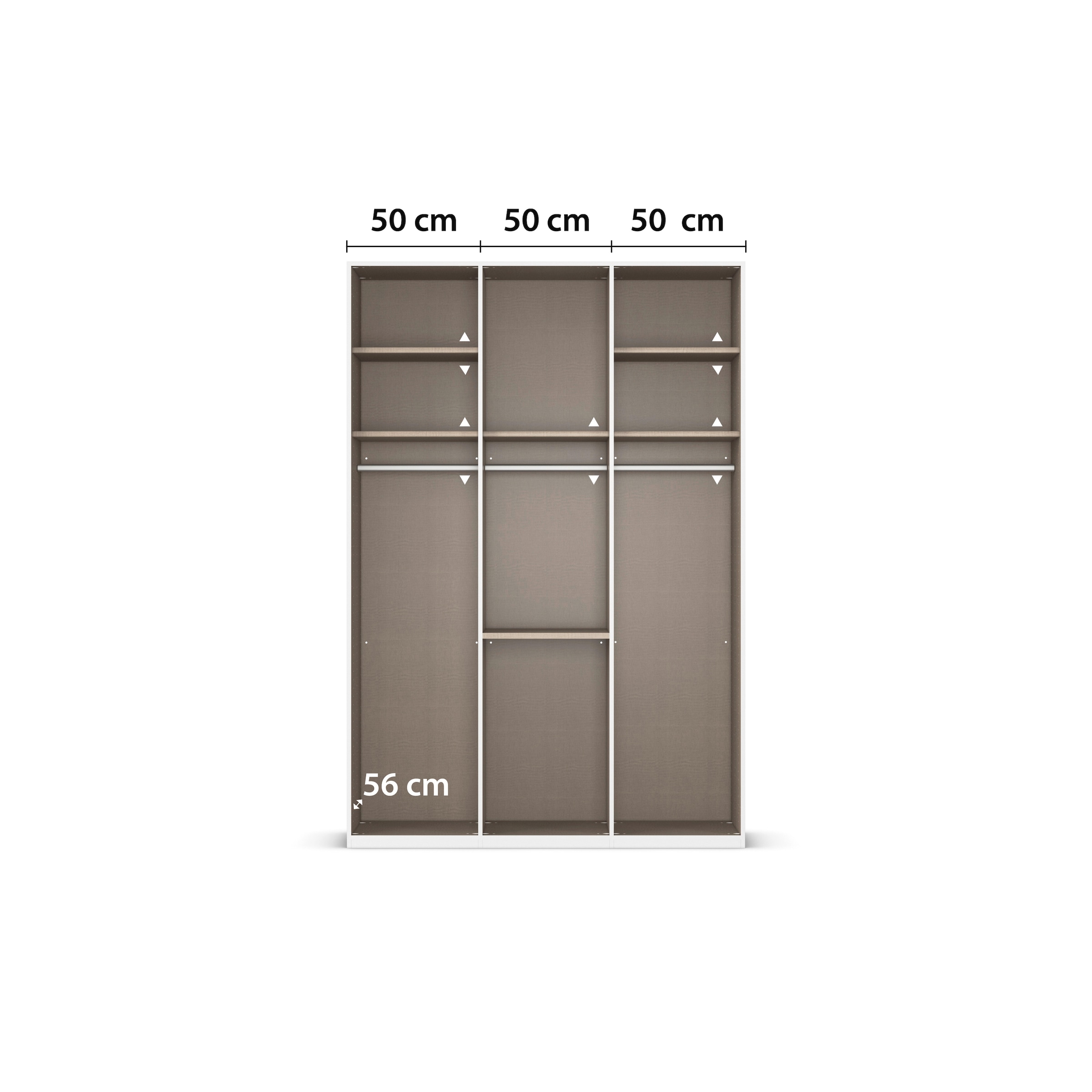 rauch Drehtürenschrank »Kleiderschrank Schrank Garderobe Schlafzimmerschrank EVELYN«, (in 2 Höhen 197 oder 210 cm erhältlich), in elegantem Stil mit Schubladen 3 Breiten und 2 Höhen MADE IN GERMANY