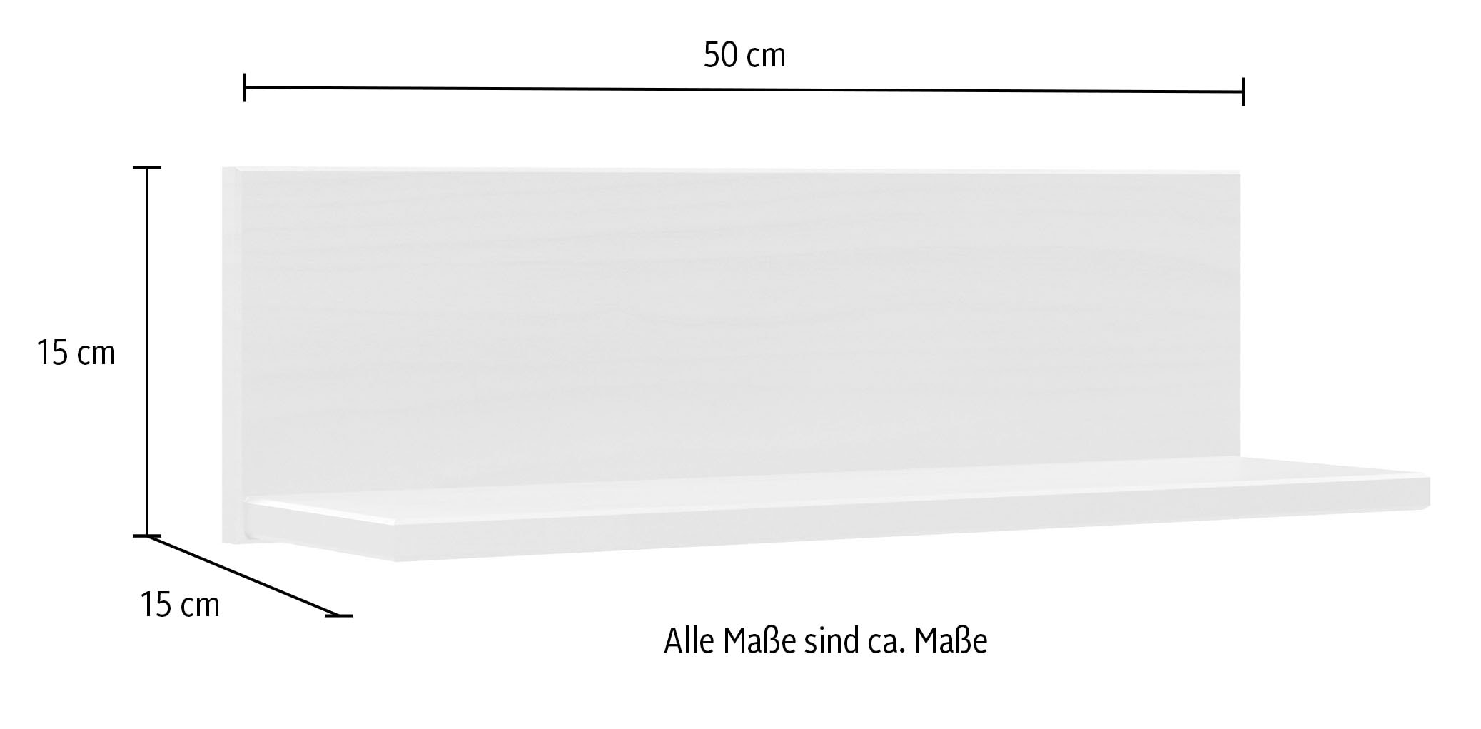 Home affaire Wandregal »Teramo« Breite 50 cm, 1 Ablageboden