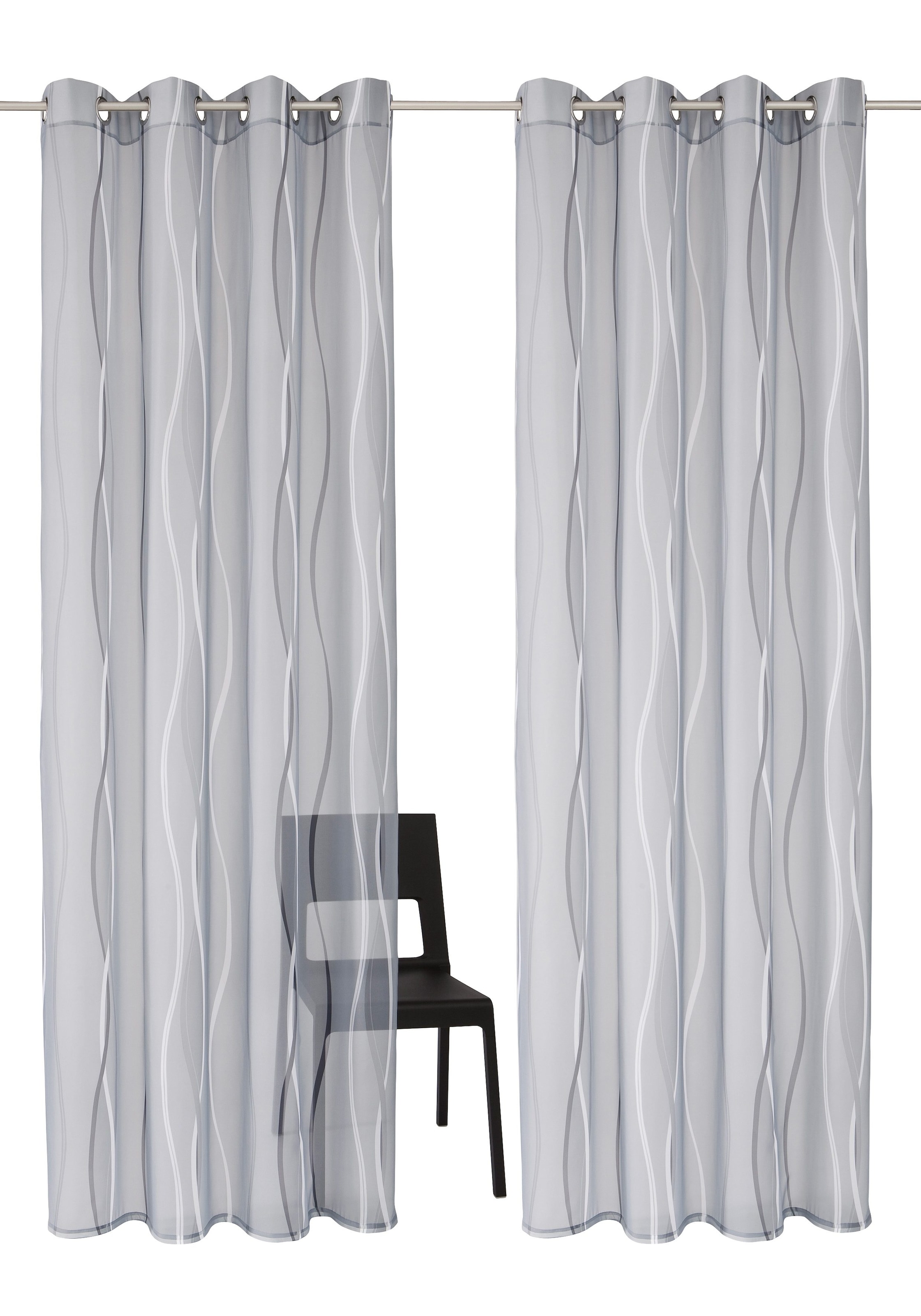 OTTO home Gardine »Dimona« Ösen 2 Stk. tlg. 2er-Set, transparent, Voile, Polyester