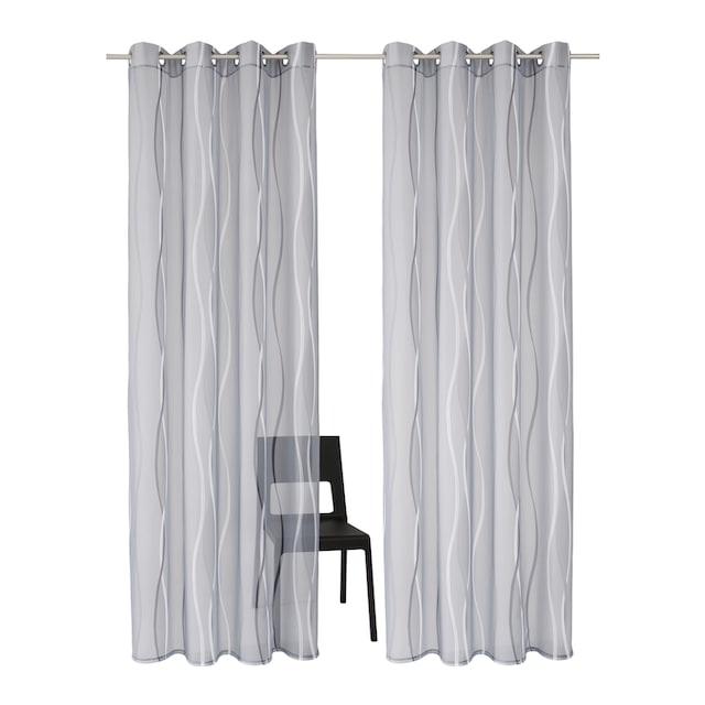 my home Gardine »Dimona«, (2 St.), Transparent, Voile, Polyester online  kaufen