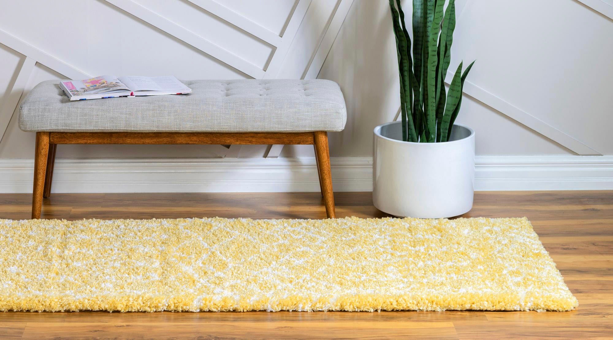 Myflair Möbel & Accessoires Hochflor-Läufer »Temara Shag, LAGERRÄUMUNG!« rechteckig 51 mm Höhe Teppich-Läufer, gewebt, Scandi Design, ideal im Flur & Schlafzimmer