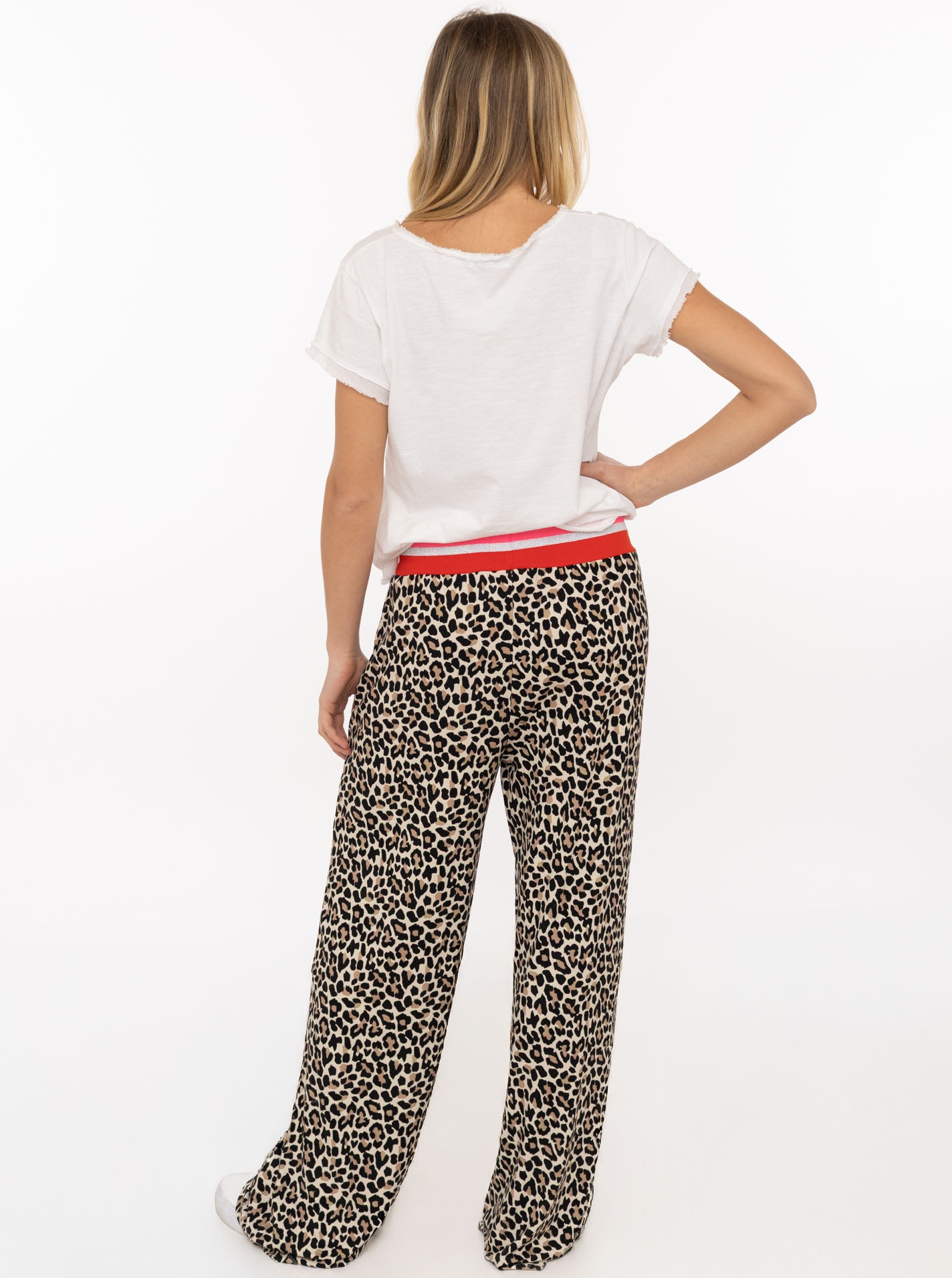 Zwillingsherz Stoffhose »"Leo"«  Elastischer Bund, Leomuster, fließender Stoff, leichtes Material