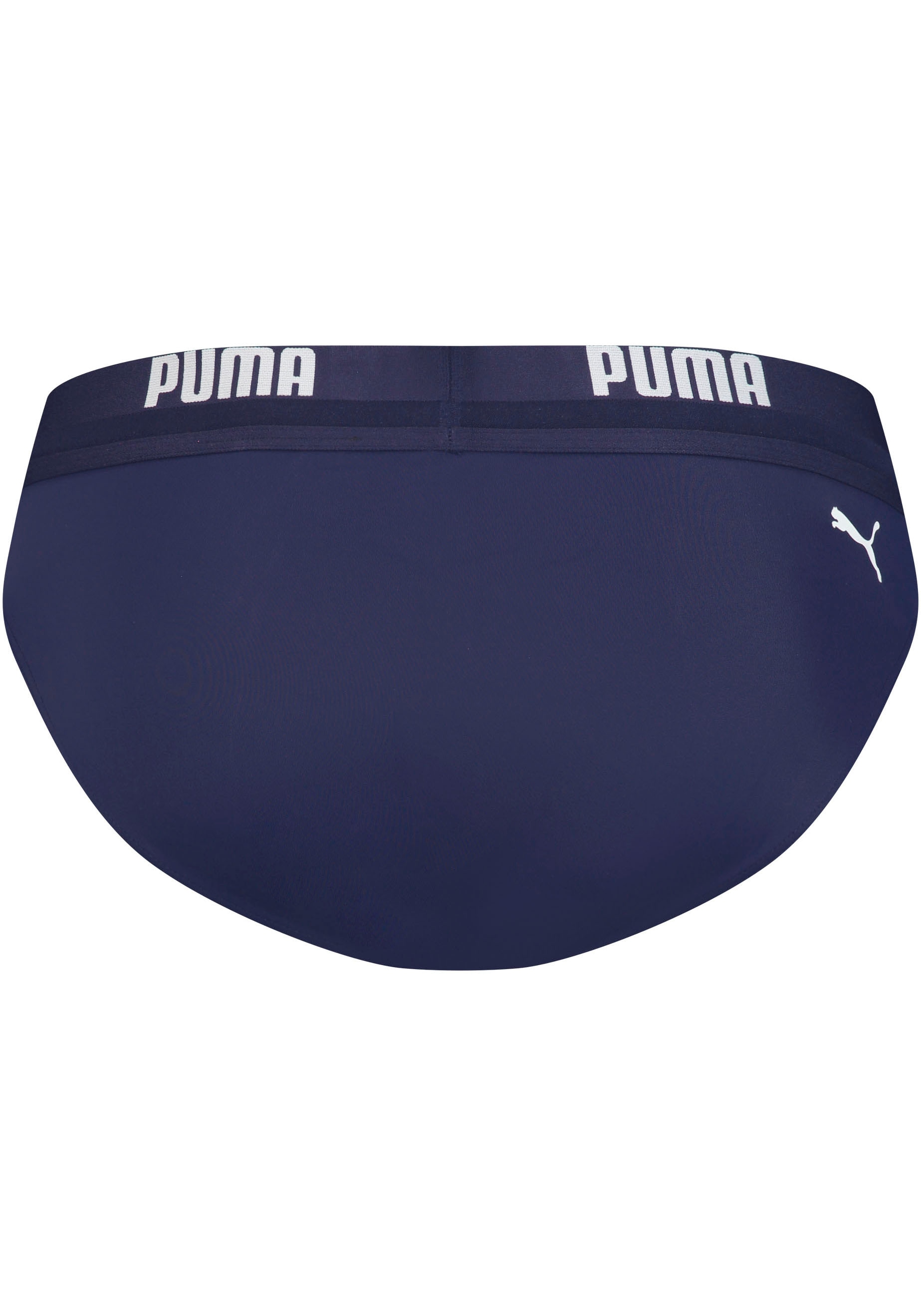 PUMA Badeslip »PUMA SWIM MEN LOGO SWIM BRIEF« mit elastischem Logobund