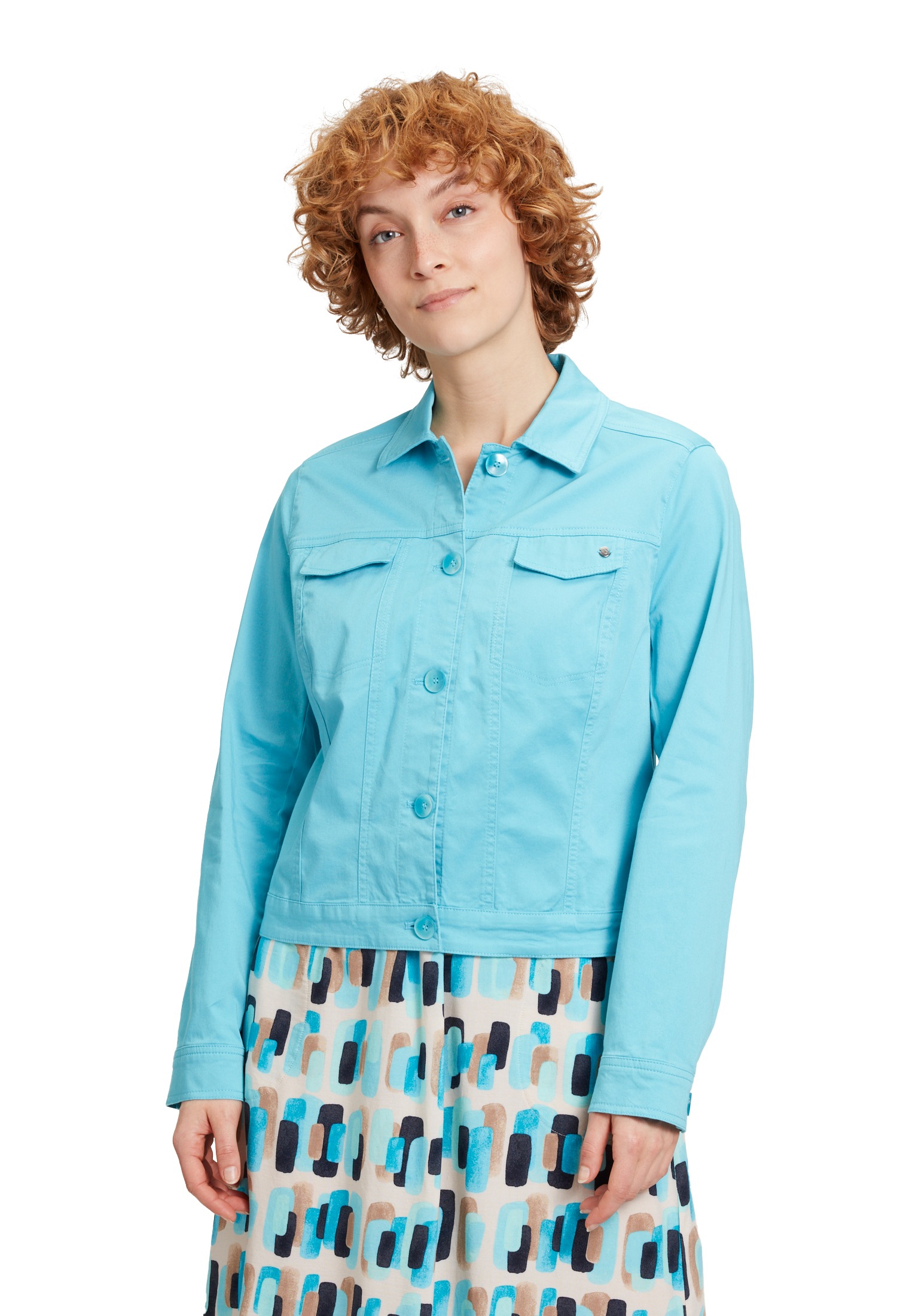 Betty&Co Jeansblazer »Jeansjacke mit Kragen«