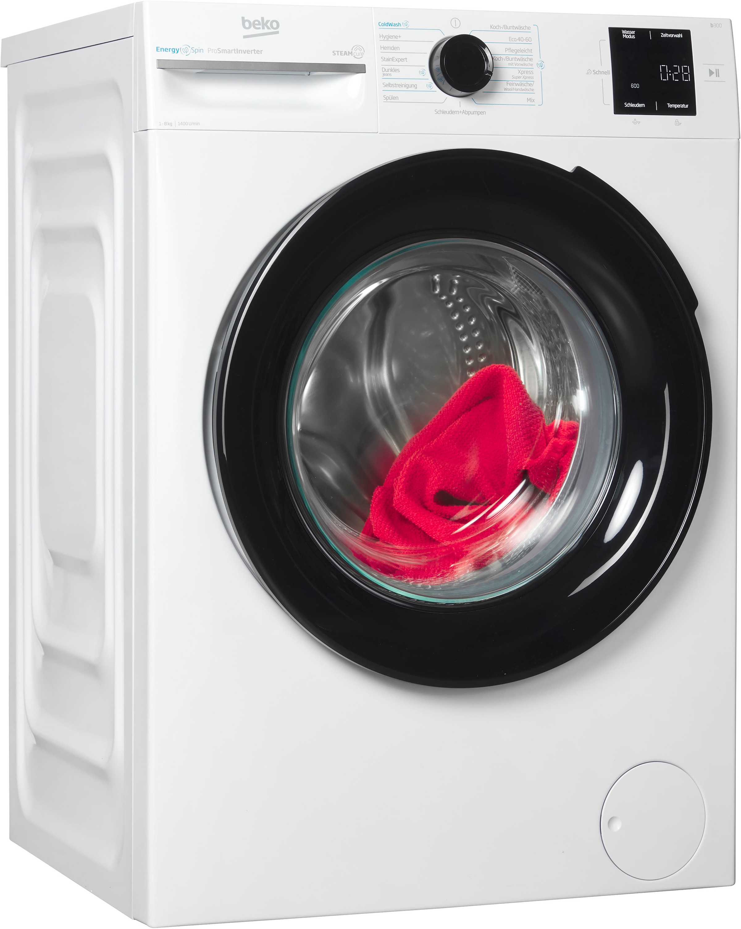 Beko b300 BM3WFU3841X Waschmaschine Frontlader 8 kg 1400 RPM Weiß