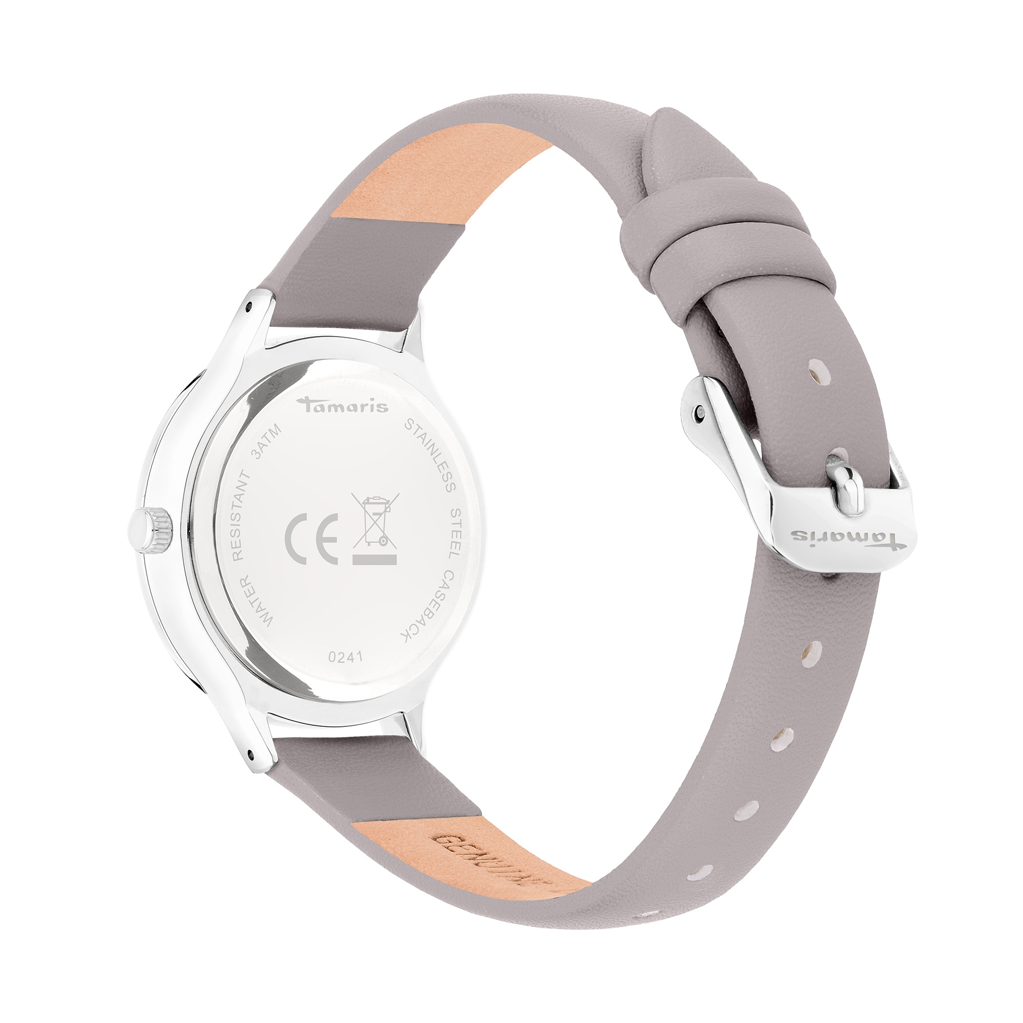 Tamaris Quarzuhr »Life Tree« Armbanduhr, Damenuhr, Lederarmband, analog, Glassteine