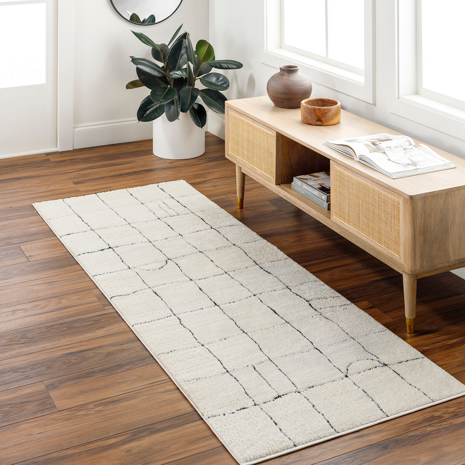 Livabliss Teppich »INCHON« rechteckig 14 mm Höhe Skandi Design, Modern Boho Kurzflor Wohnzimmerteppich, Schlafzimmer