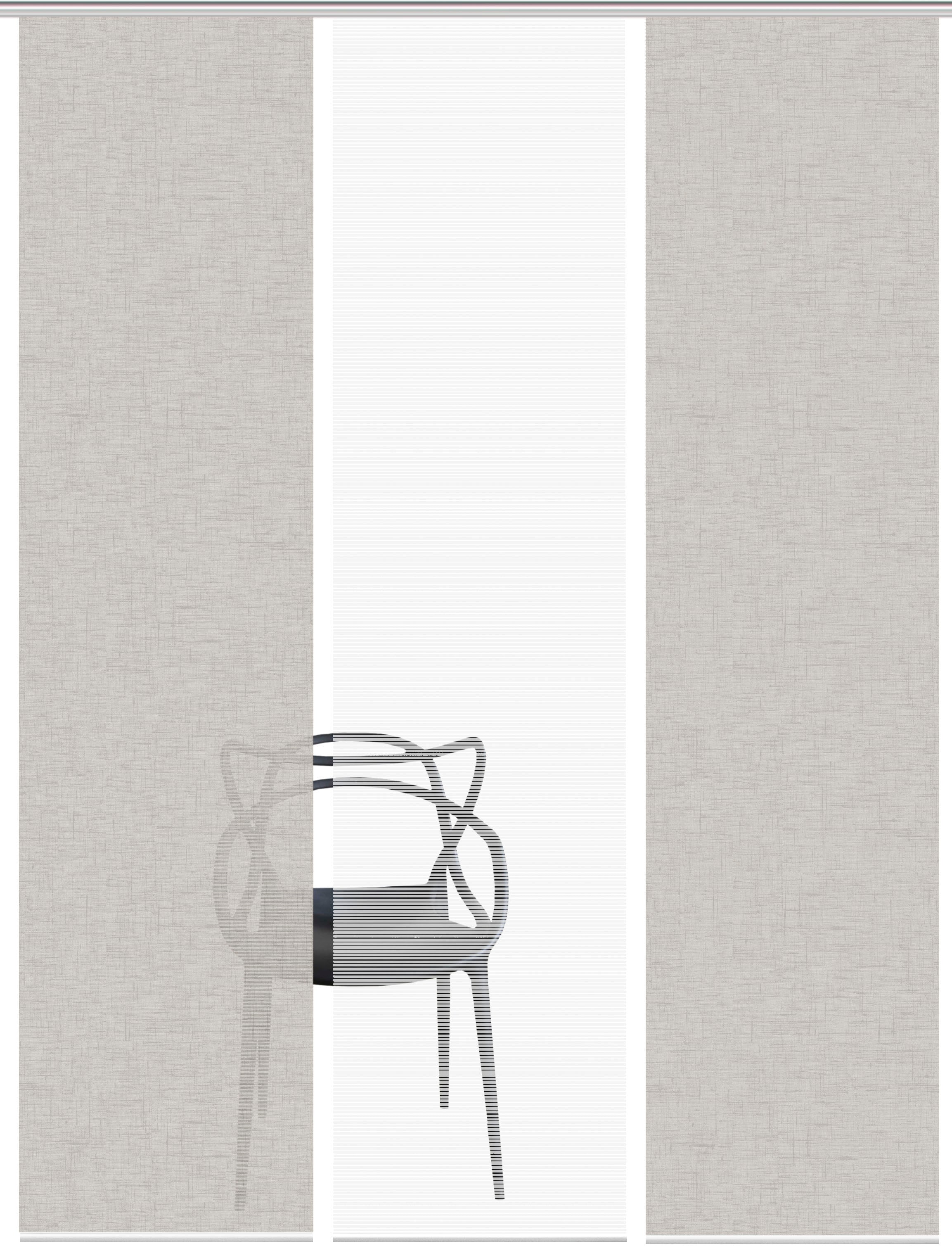 Vision S Schiebegardine »PIVE 3er SET« Paneelwagen 3 Stk. tlg. Schiebevorhang Digidruck 3er Set PIVE