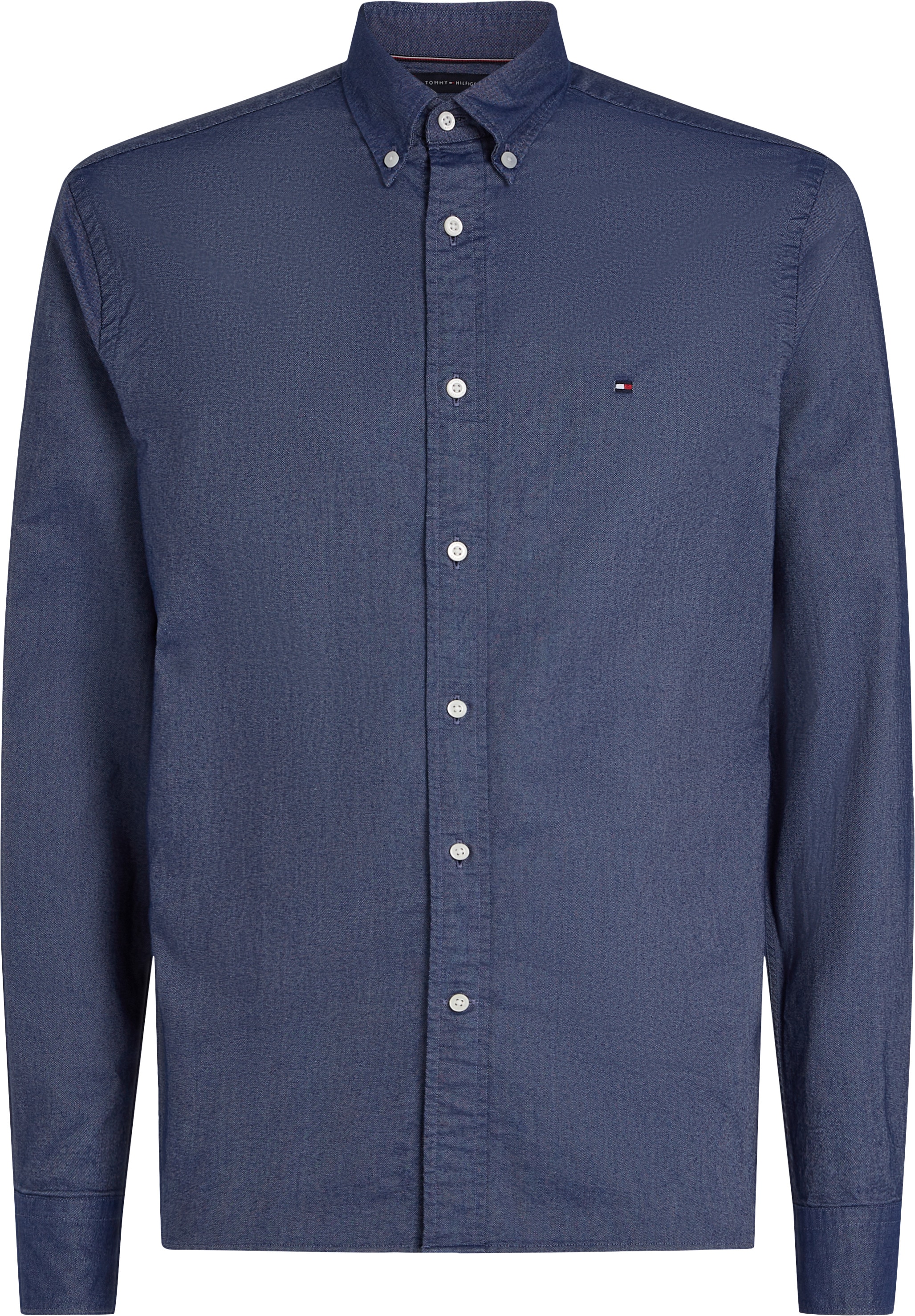 Tommy Hilfiger Big & Tall Langarmhemd »BT-SOLID HERITAGE OXFORD S-B«, in Großen Größen, Logostickerei