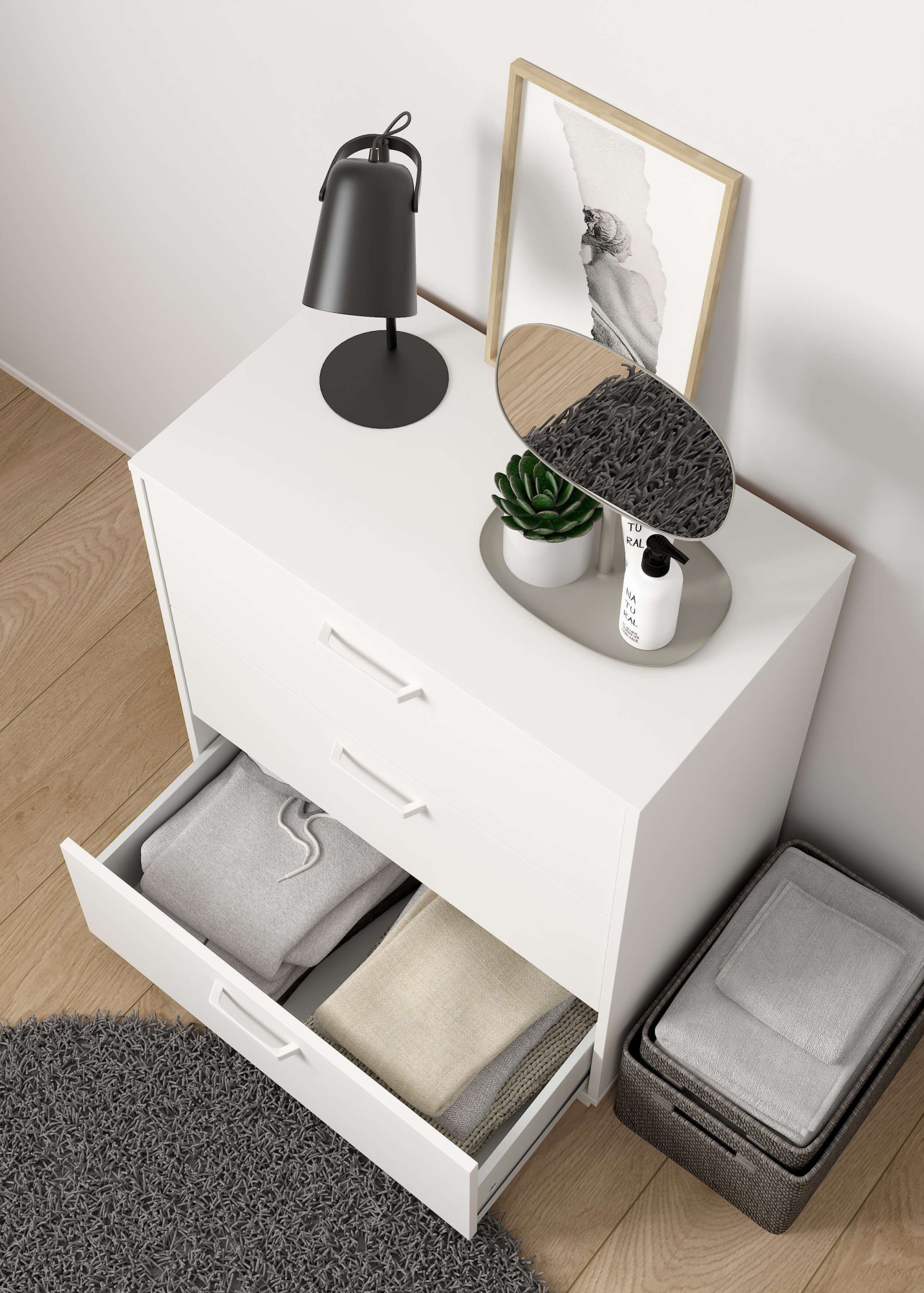 Home affaire Schubkastenkommode »Sofia« minimalistisches, modernes Design, Breite 138,7 cm