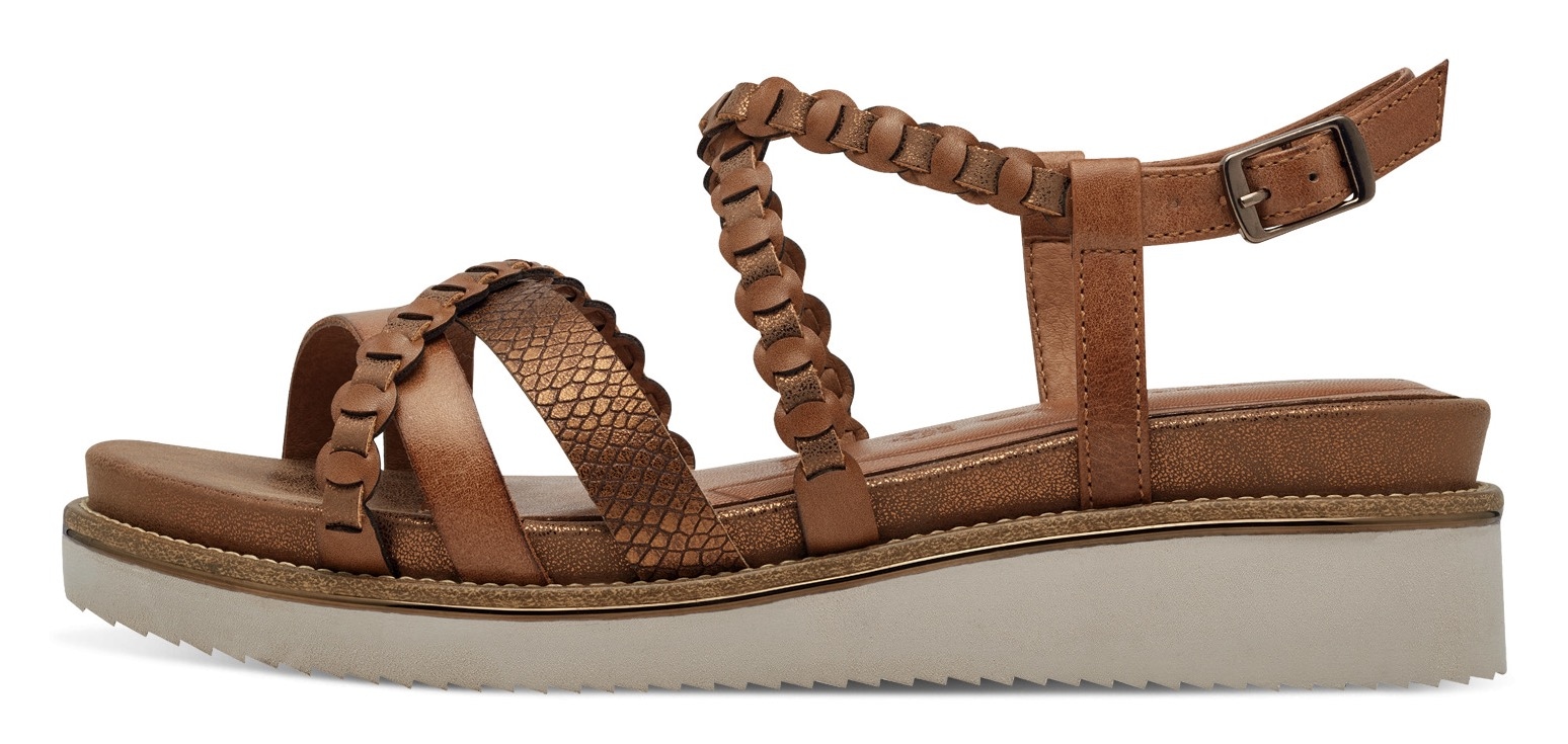 Tamaris Keilsandalette  , Riemchensandale, Sommerschuh mit verstellbarer Schnalle