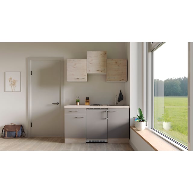 Flex-Well Küche »Riva«, Breite 150,5 cm, mit Unterbau-Kühlschrank, Kochfeld  und Spüle bequem bestellen