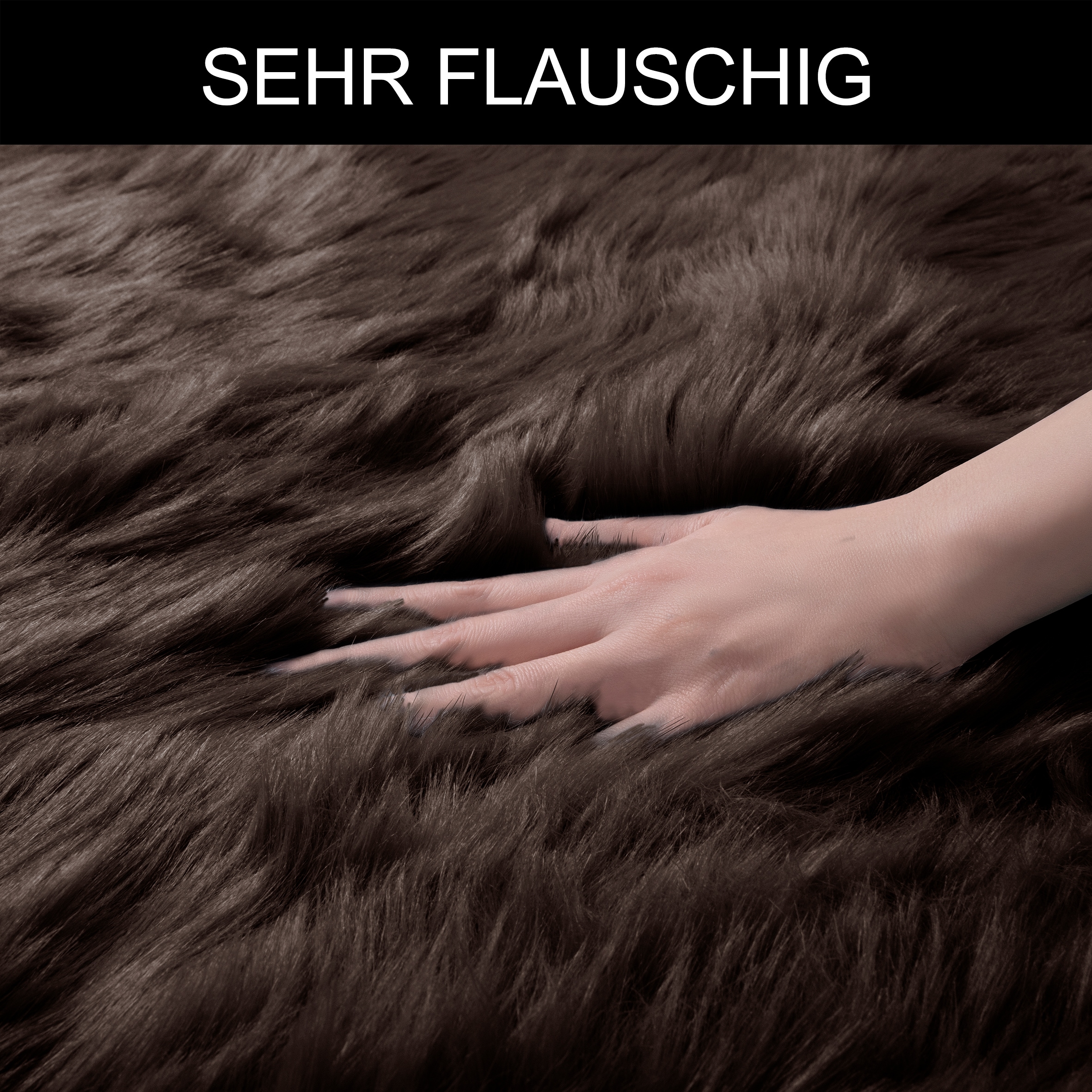 OTTO home Hochflor-Teppich »Valeria, Fellteppich, kuschelig, flauschig« rechteckig 60 mm Höhe Kunstfell, weiche Teppiche, Wohnzimmer, Schlafzimmer, Esszimmer