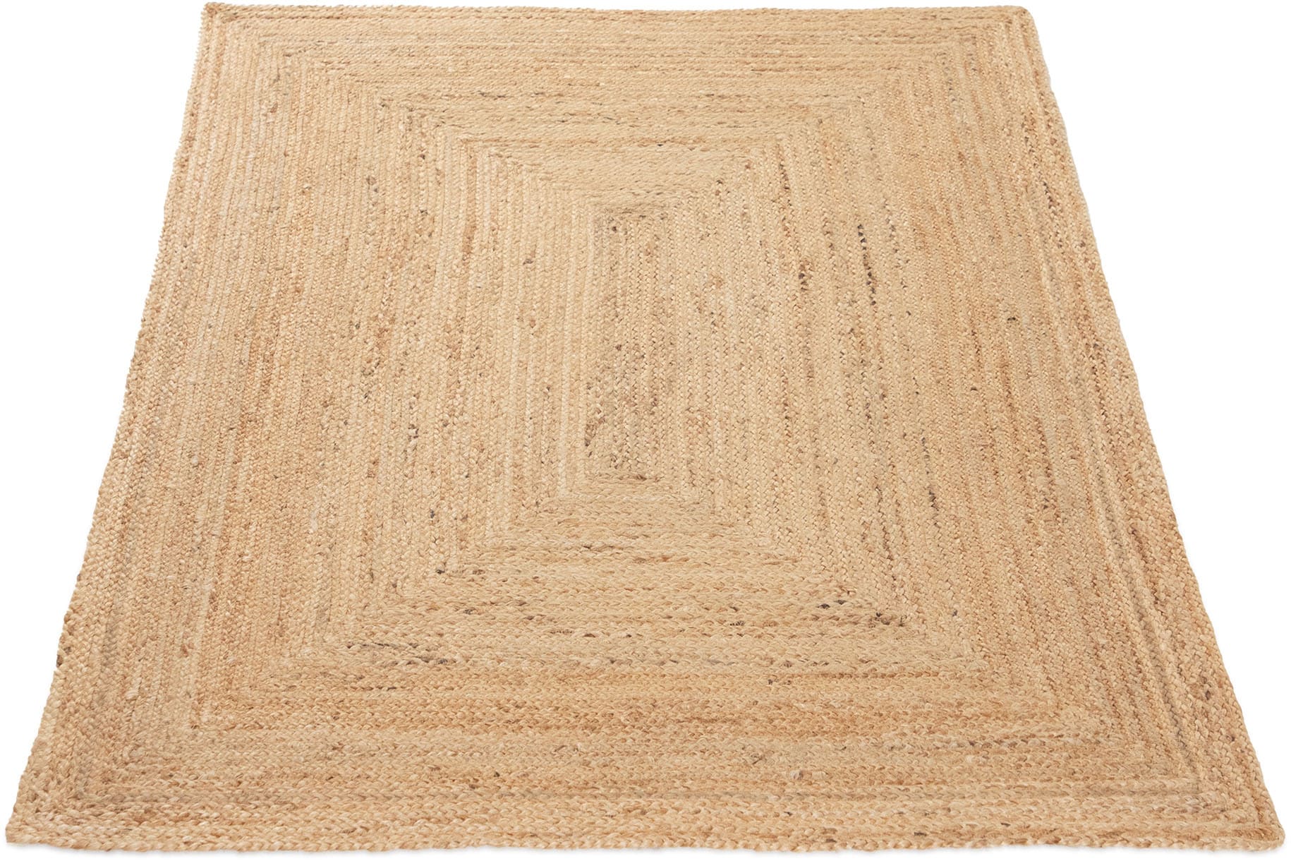 carpetfine Teppich »Nele Juteteppich Naturfaser«, rechteckig, 6 mm Höhe, geflochtener Wendeteppich aus 100% Jute, quadratisch und als Läufer