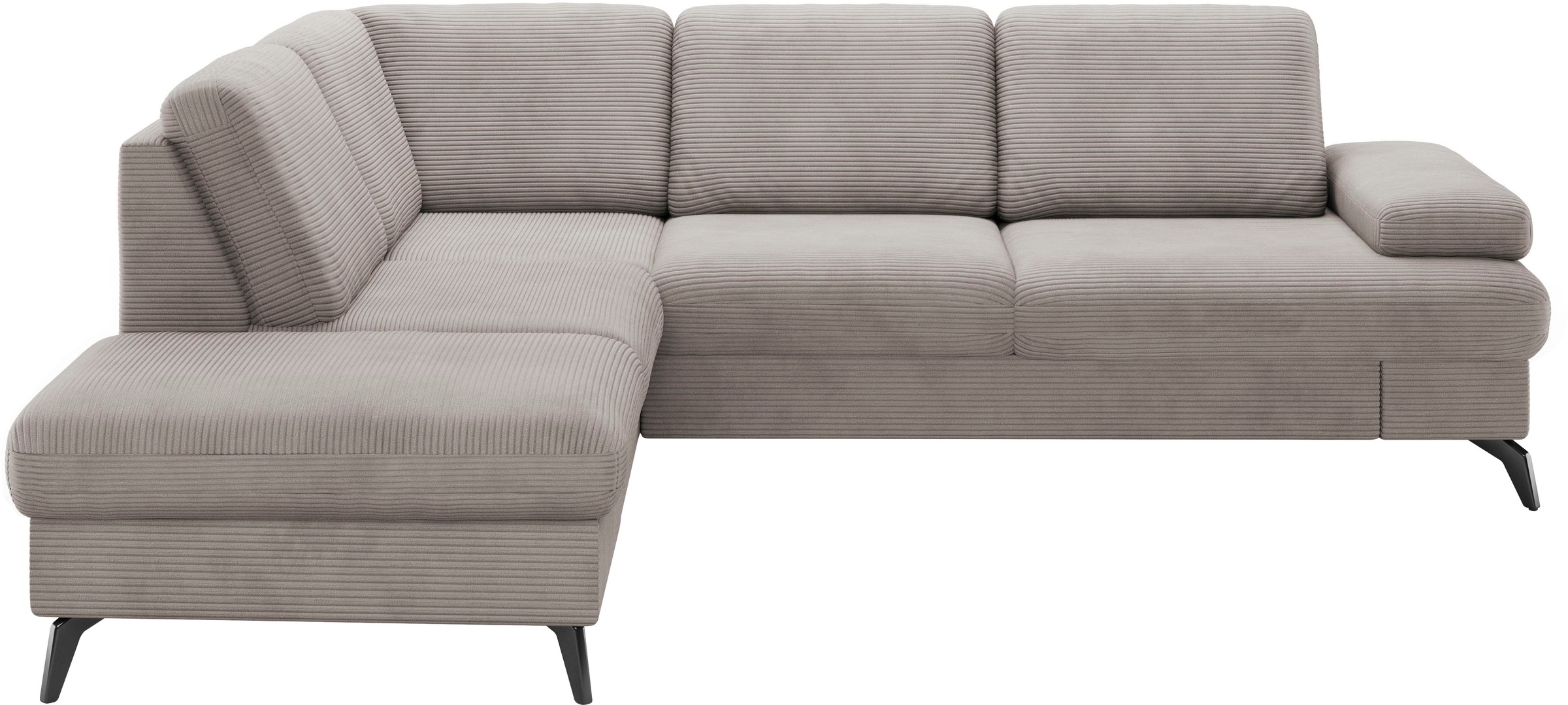 sit&more Ecksofa »Morris Jubi L-Form«, inkl. Armteilfunktion und 1 Zierkissen, wahlweise mit Bettfunktion