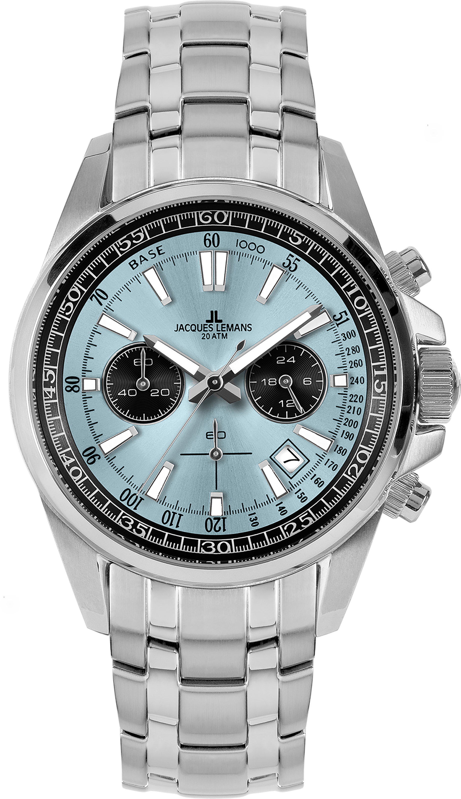 Jacques Lemans Chronograph »Liverpool« Quarzuhr, Armbanduhr, Herrenuhr, Edelstahlarmband, analog, Tag