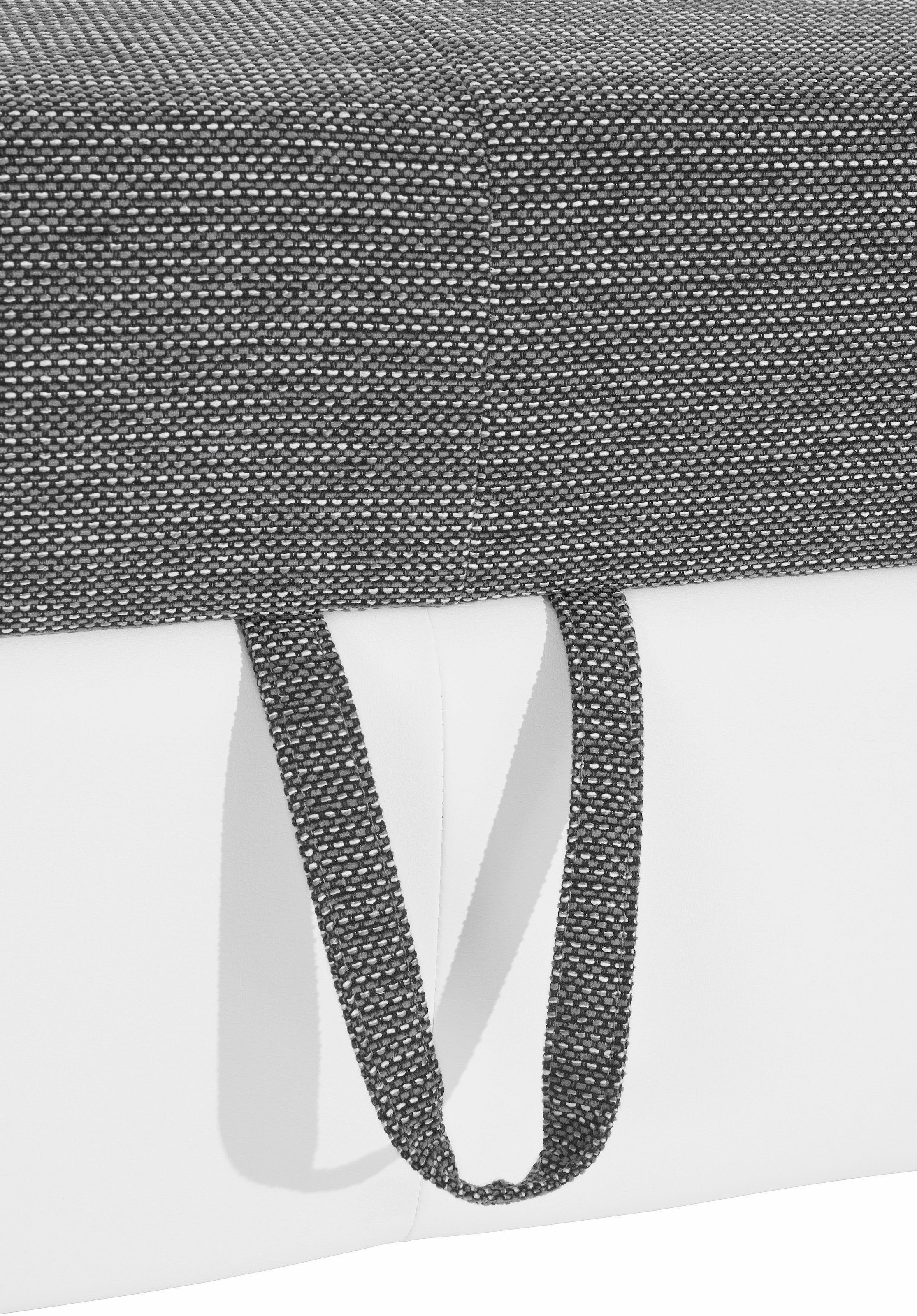 COTTA Polstergarnitur »Speedway L-Form«, (Set), Set bestehend aus: Ecksofa mit Kopfteilverstellung & Hocker