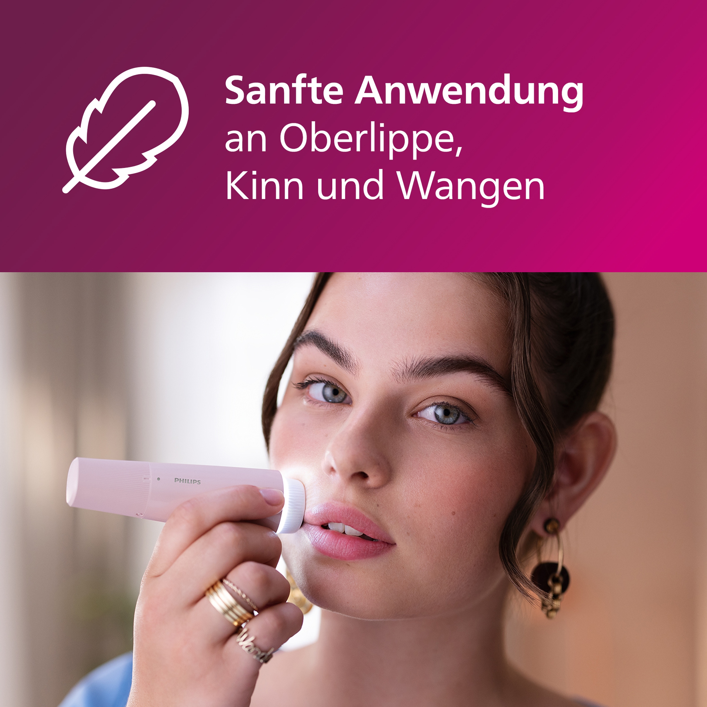 Philips Haarentfernungsgerät »für Frauen, Series 5000 BRR454/00« mit Spiegel und LED-Licht, inkl. Reinigungsbürste