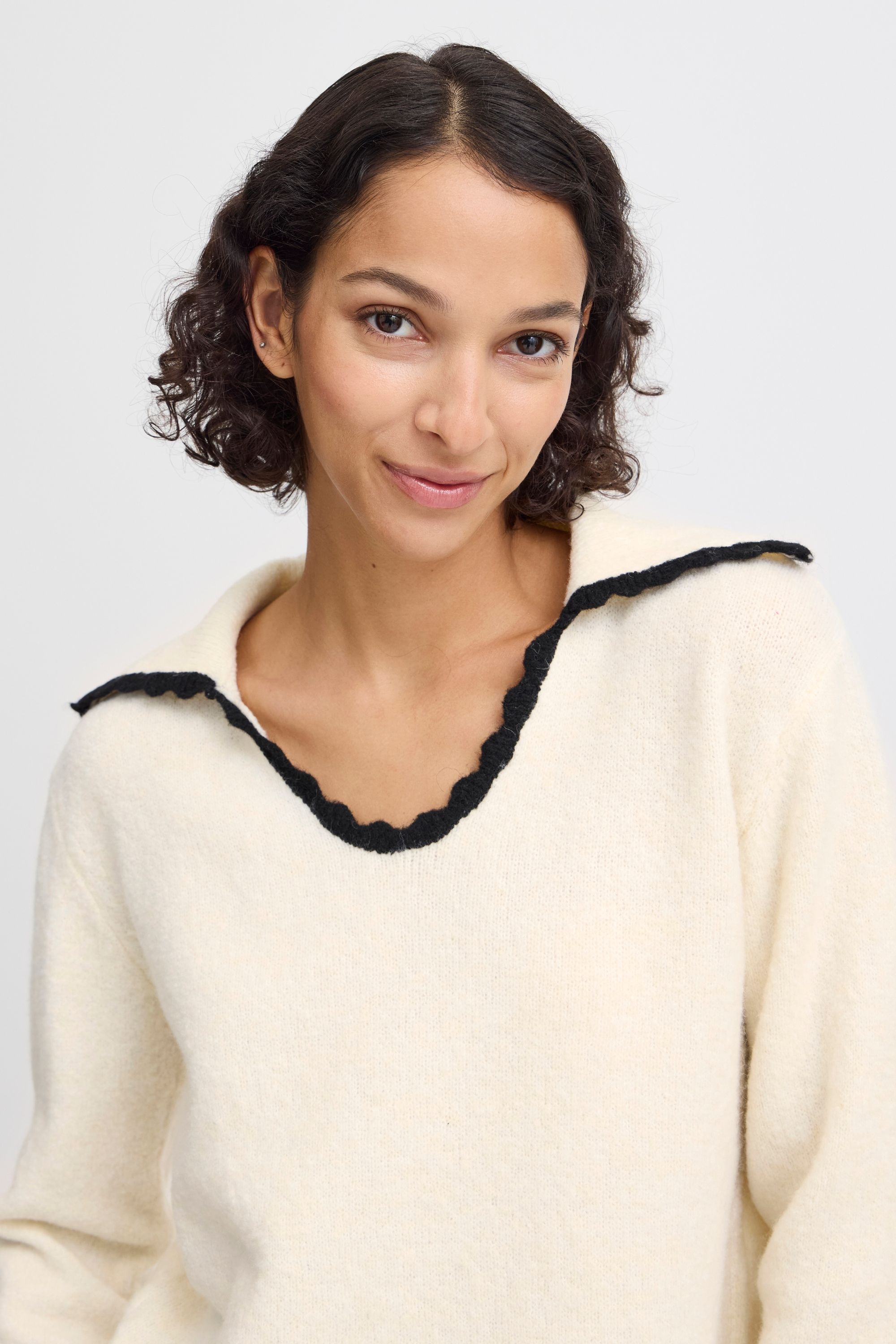 b.young Strickpullover »Strickpullover BYNINNA W. COLLAR -«
