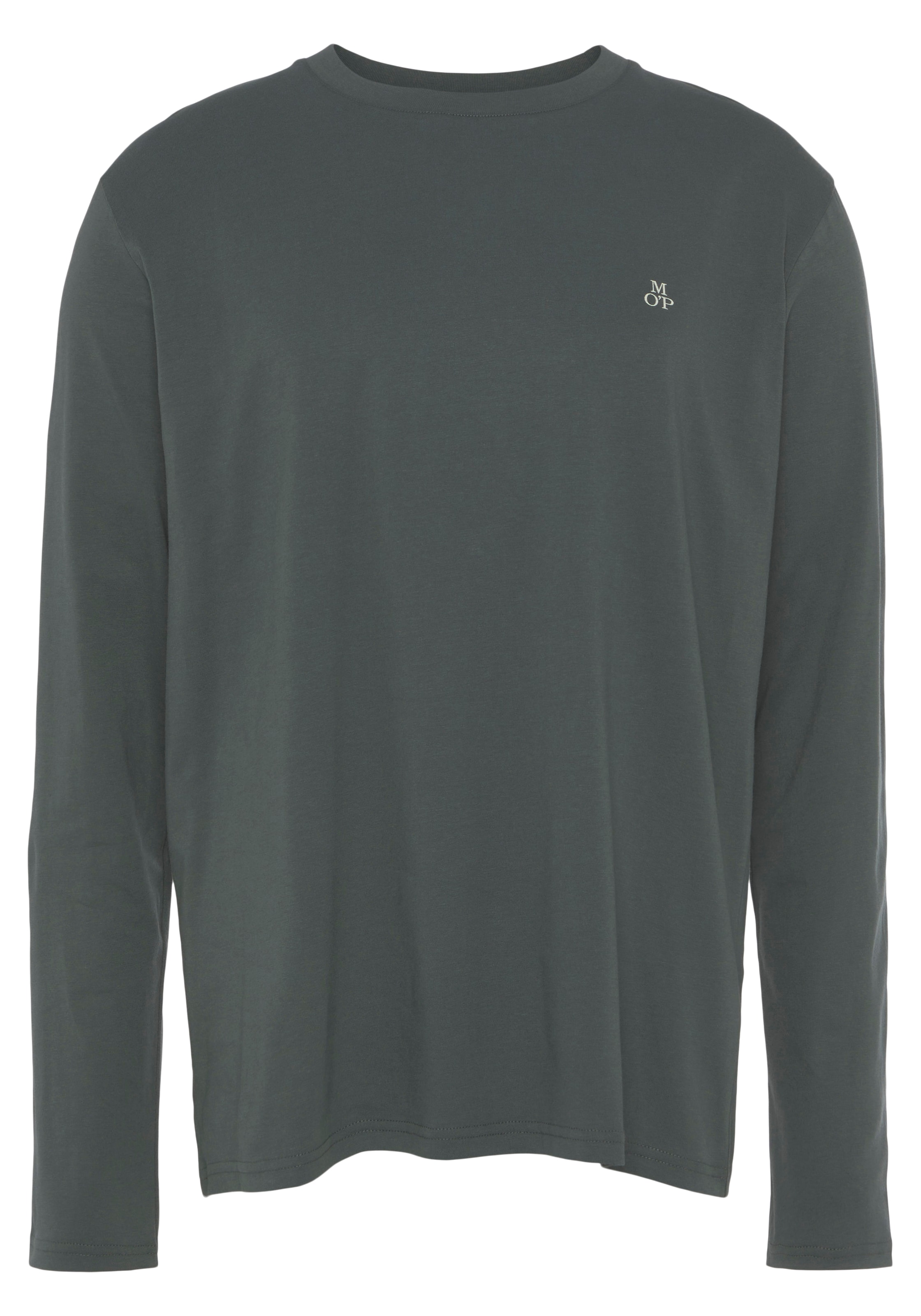 Marc O'Polo Langarmshirt, mit dezentem Logo-Print vorne