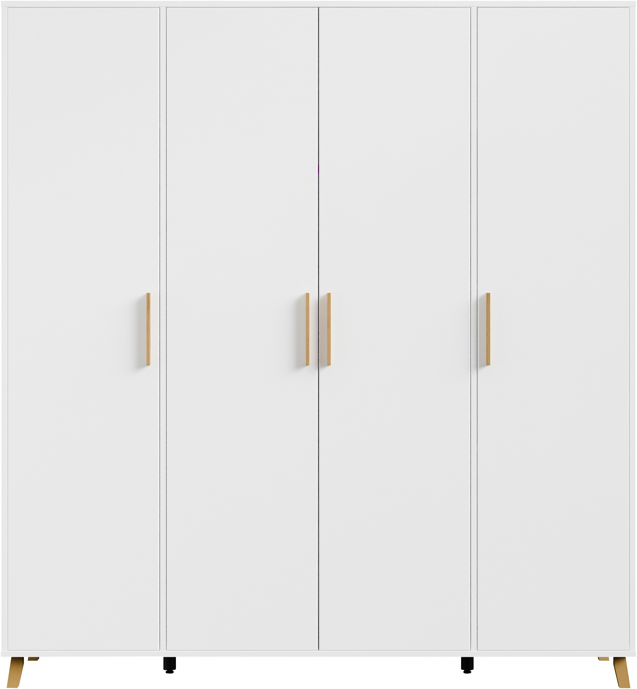 rauch Drehtürenschrank »Kleiderschrank Schrank Garderobe Wäscheschrank SHINJO«, (in 3 verschiedenen Ausstattungen BASIC/CLASSIC/PREMIUM), Griffe und Füße aus Massivholz, viel Stauraum MADE IN GERMANY
