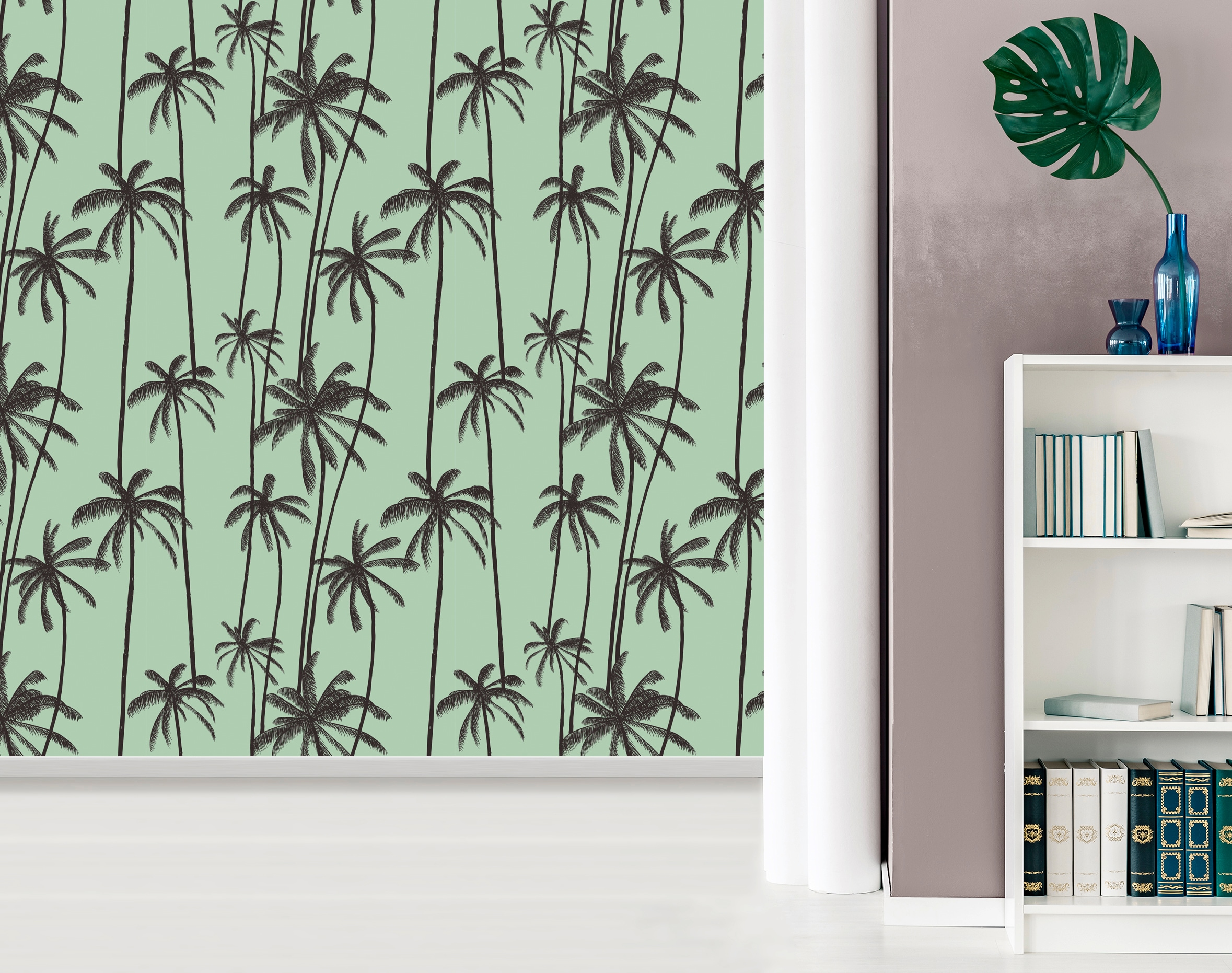 queence Vinyltapete »Debbie«, floral-geblümt-gemustert-Motiv, 90x250cm, selbstklebend, kinderleichte Anbringung, Sticker