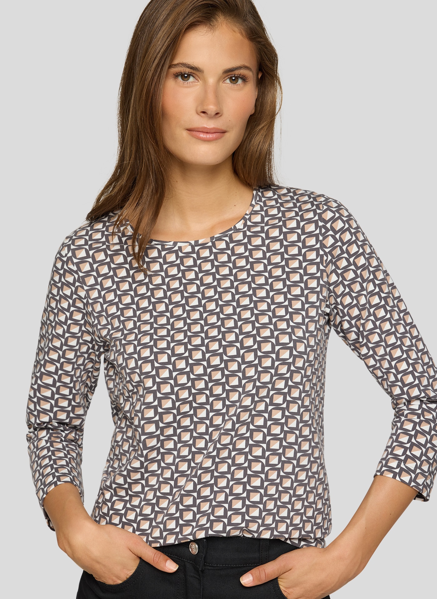 Rabe 3/4-Arm-Shirt mit Minimal Print