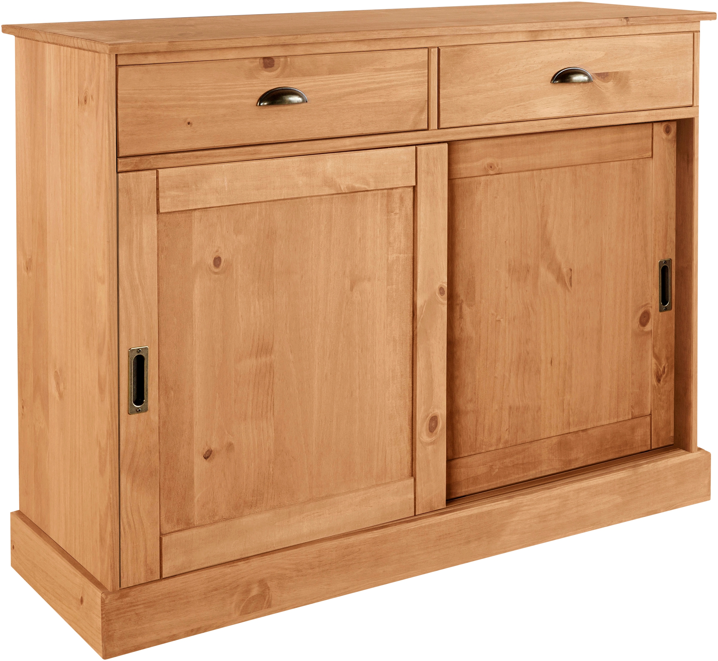 Home affaire Sideboard »Schröder« Kommode, 2 Schiebetüren, 2 Schubkasten, aus massivem Kiefernholz