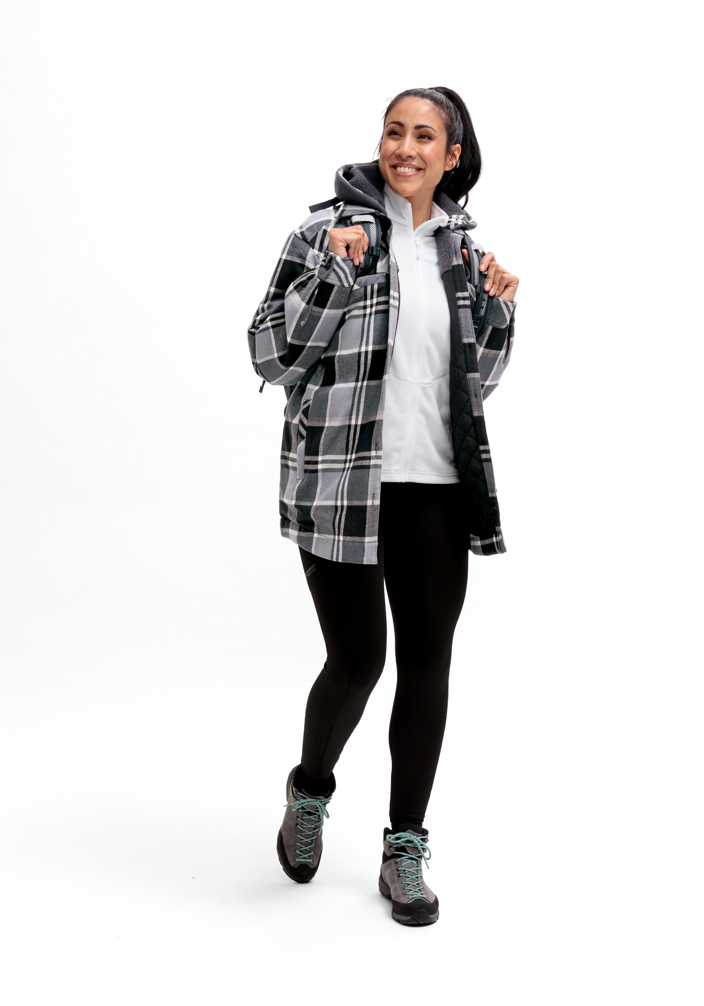 Maier Sports Flanellbluse »Camquadri W« wattiertes Damen Hemd im klassischen Karo-Look