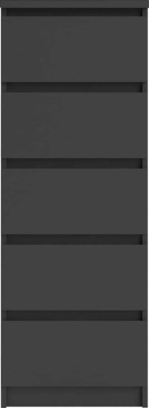 INOSIGN Highboard »Naia, Hockkommode mit 5 Schubkästen«, abgerundete Schubladenkanten auf Metallgleiter, Breite 40,4 cm