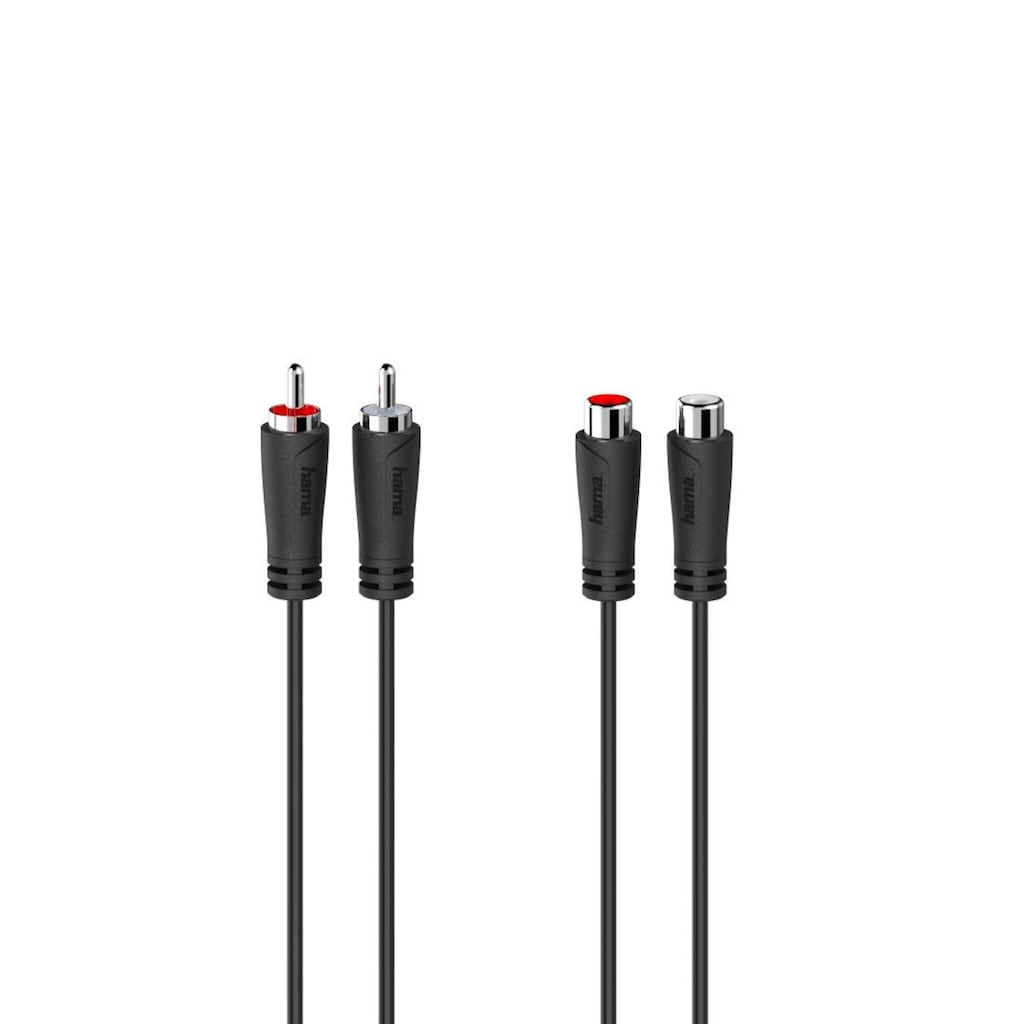 Hama Audio-Kabel »Audio Verlängerungskabel, 2 Cinch Stecker, 2 Cinch Kupplungen 5m«, Cinch, Cinch, 50 cm