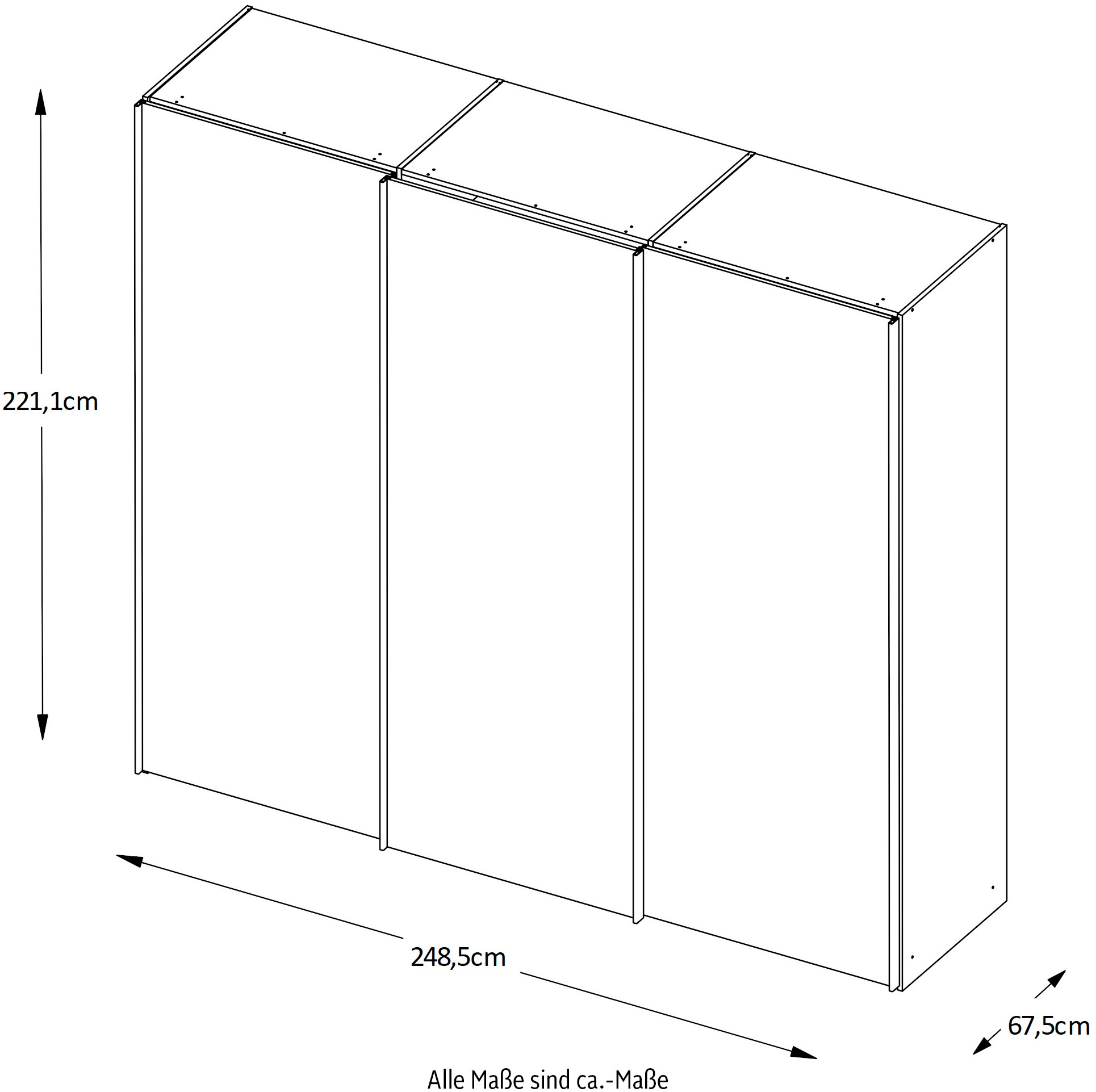 STAUD Schwebetürenschrank »Includo, Made in Germany« Mit vier verschiedenen Ausstattungsvarianten