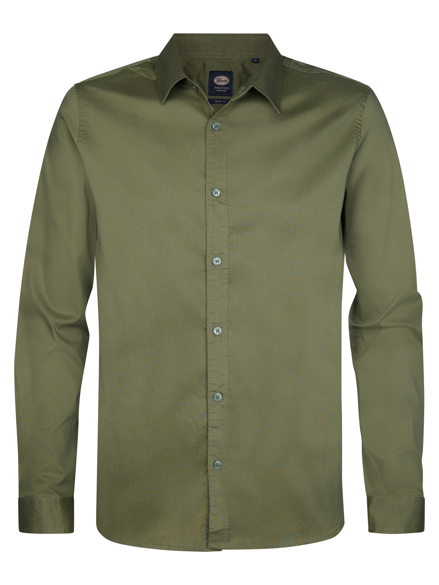 Petrol Industries Langarmshirt mit Button-Down Kragen